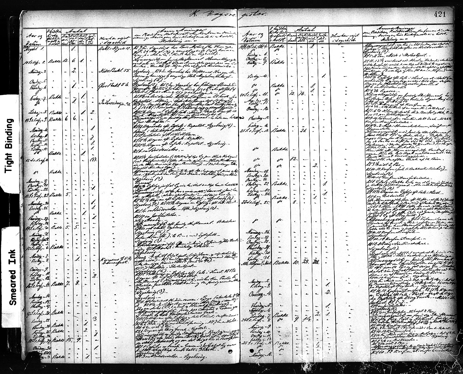 Ministerialprotokoller, klokkerbøker og fødselsregistre - Sør-Trøndelag, SAT/A-1456/604/L0189: Parish register (official) no. 604A10, 1878-1892, p. 421