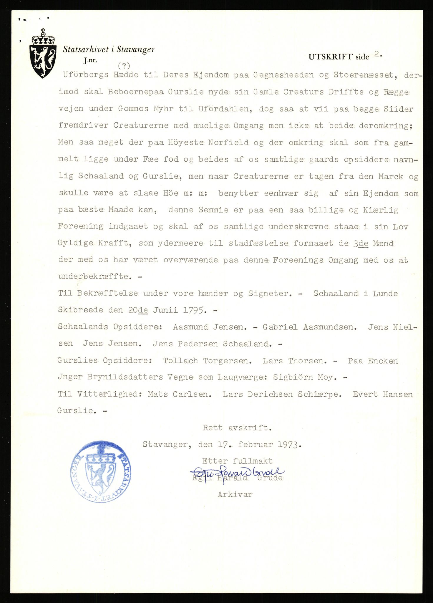 Statsarkivet i Stavanger, AV/SAST-A-101971/03/Y/Yj/L0028: Avskrifter sortert etter gårdsnavn: Gudla - Haga i Håland, 1750-1930, p. 232