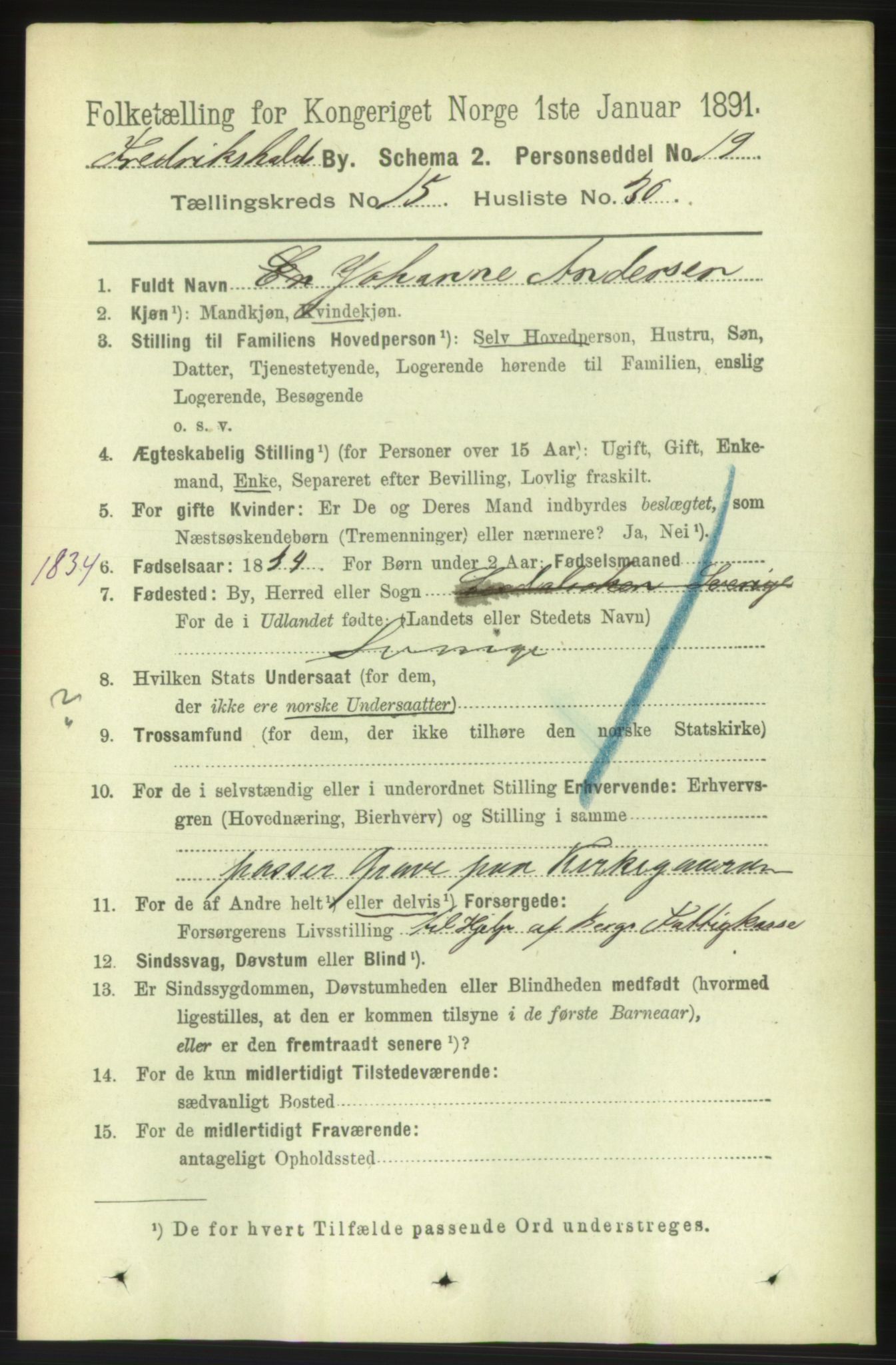 RA, 1891 census for 0101 Fredrikshald, 1891, p. 9768