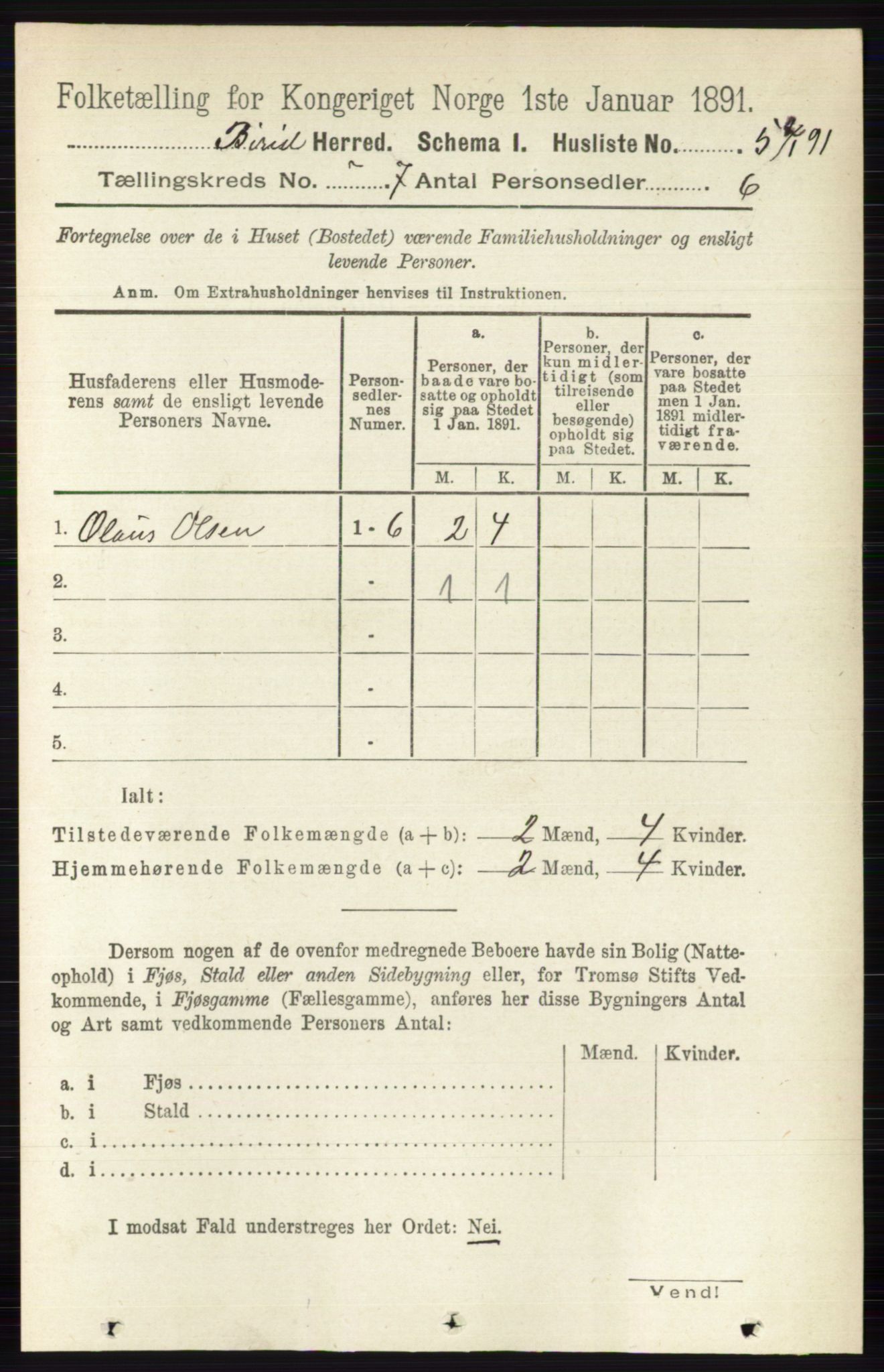 RA, 1891 census for 0525 Biri, 1891, p. 2386