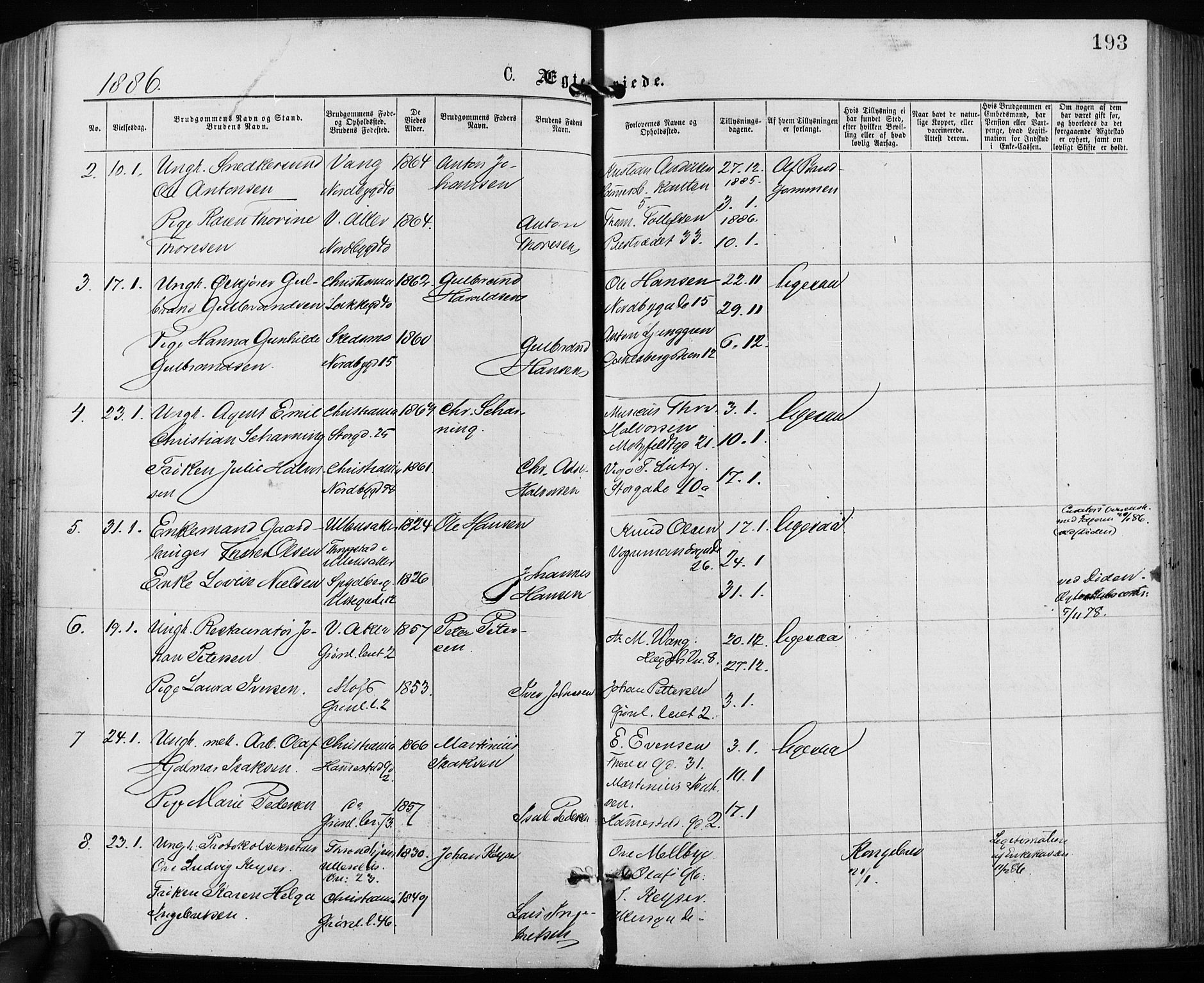 Grønland prestekontor Kirkebøker, AV/SAO-A-10848/F/Fa/L0006: Parish register (official) no. 6, 1877-1886, p. 193