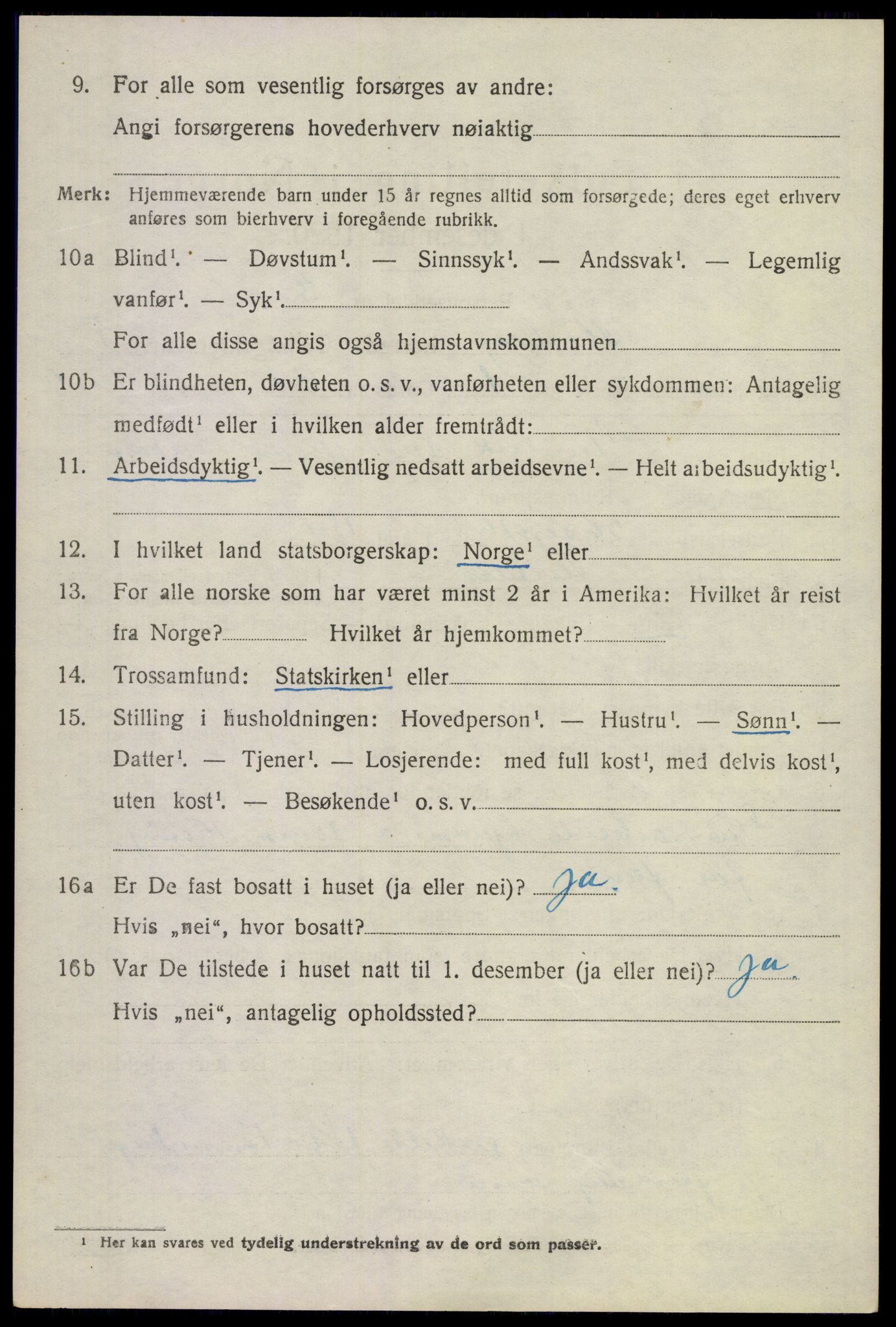 SAKO, 1920 census for Flesberg, 1920, p. 2420