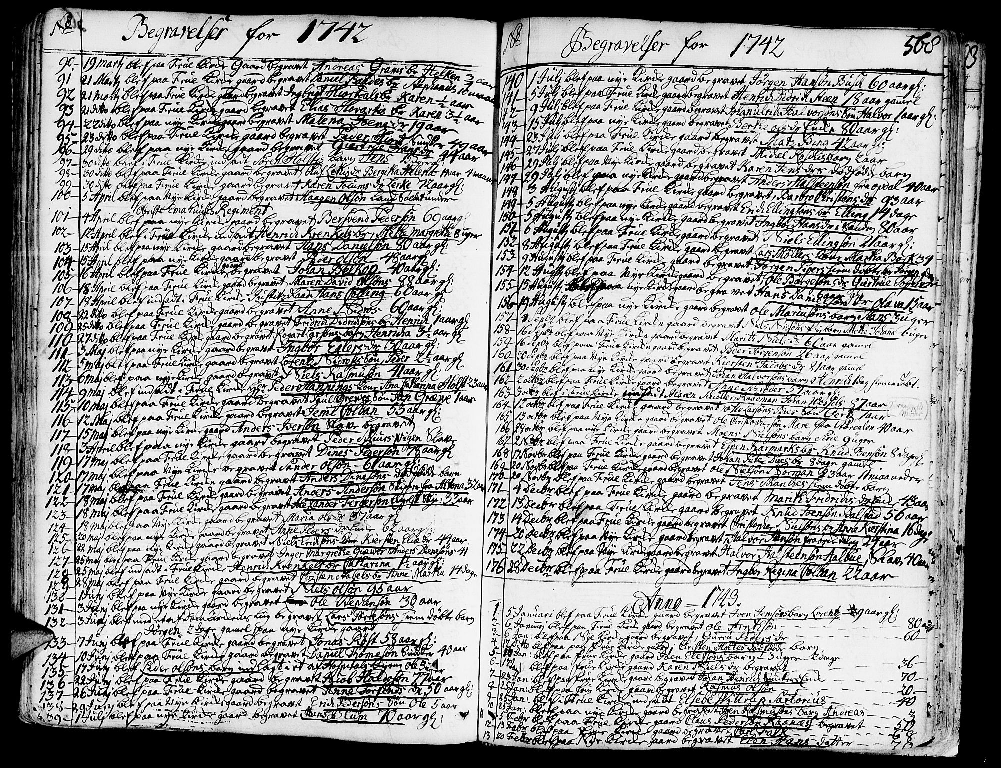 Ministerialprotokoller, klokkerbøker og fødselsregistre - Sør-Trøndelag, SAT/A-1456/602/L0103: Parish register (official) no. 602A01, 1732-1774, p. 568
