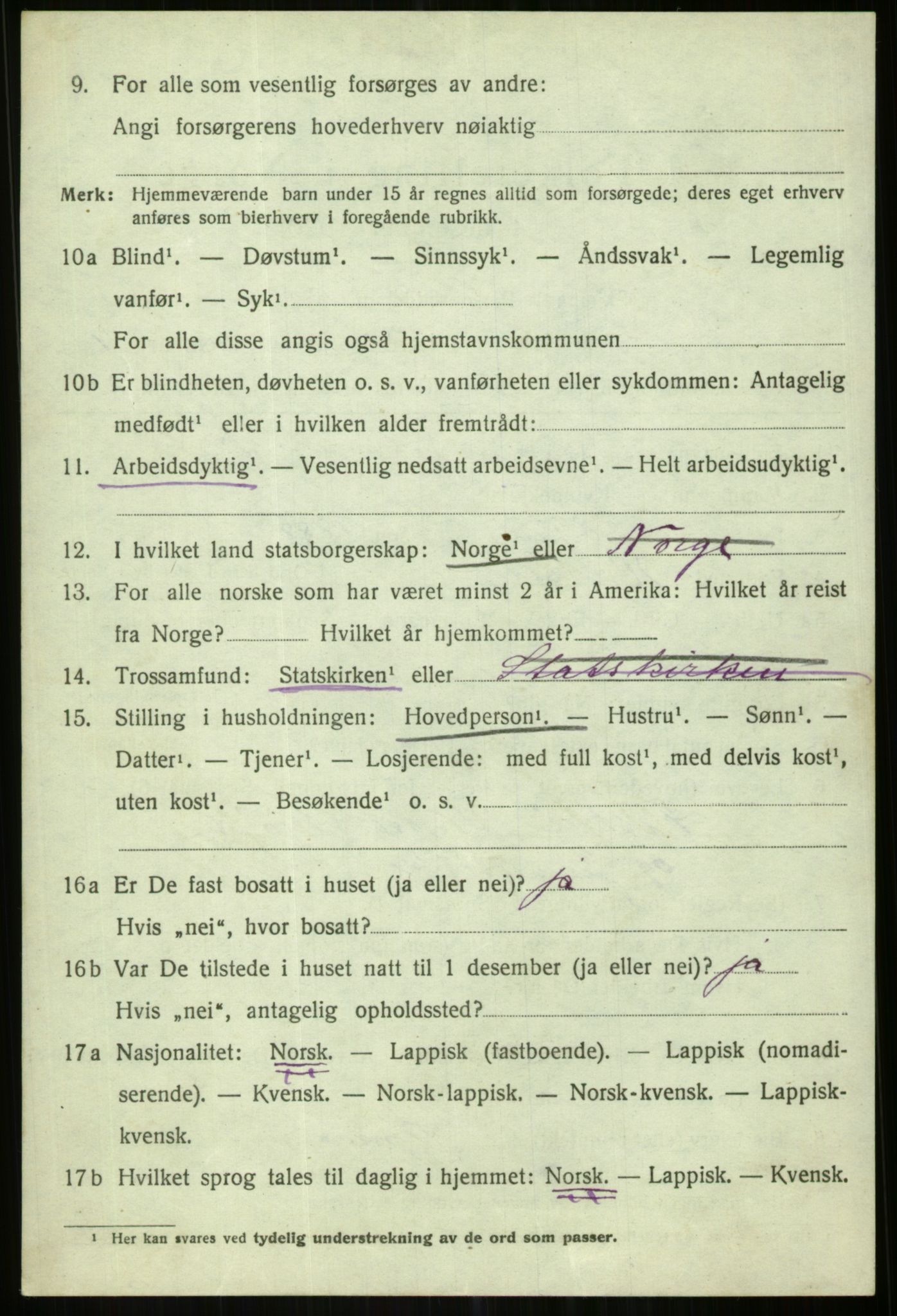 SATØ, 1920 census for Karlsøy, 1920, p. 4023