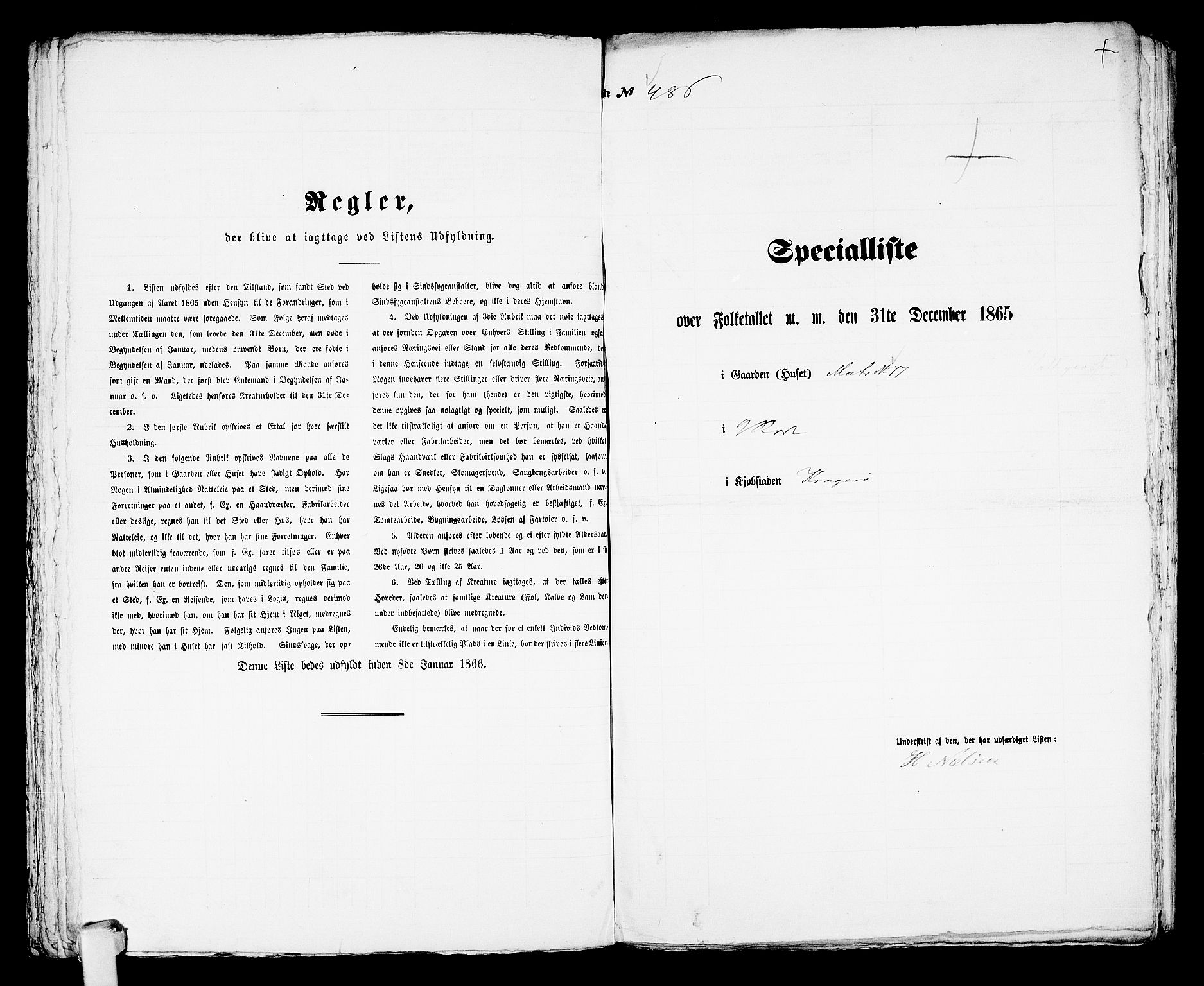 RA, 1865 census for Kragerø/Kragerø, 1865, p. 988