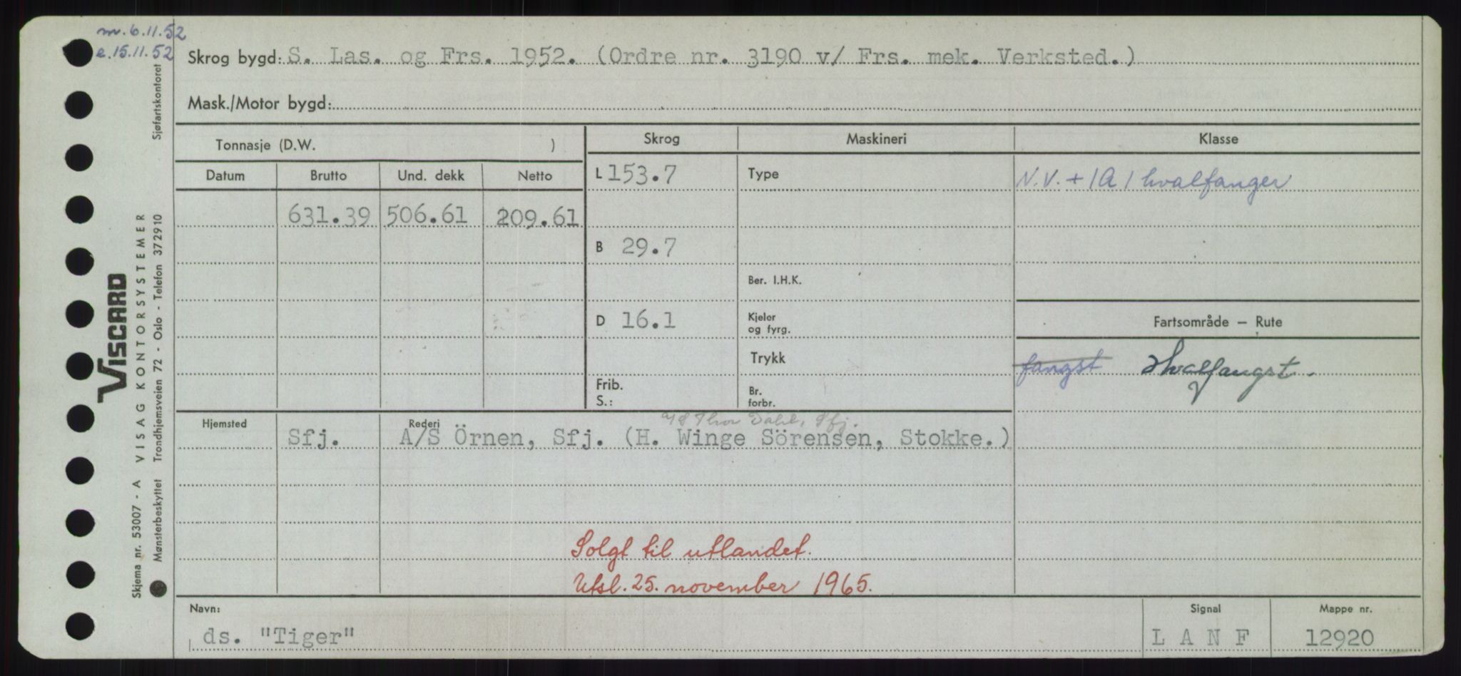 Sjøfartsdirektoratet med forløpere, Skipsmålingen, RA/S-1627/H/Hd/L0039: Fartøy, Ti-Tø, p. 15