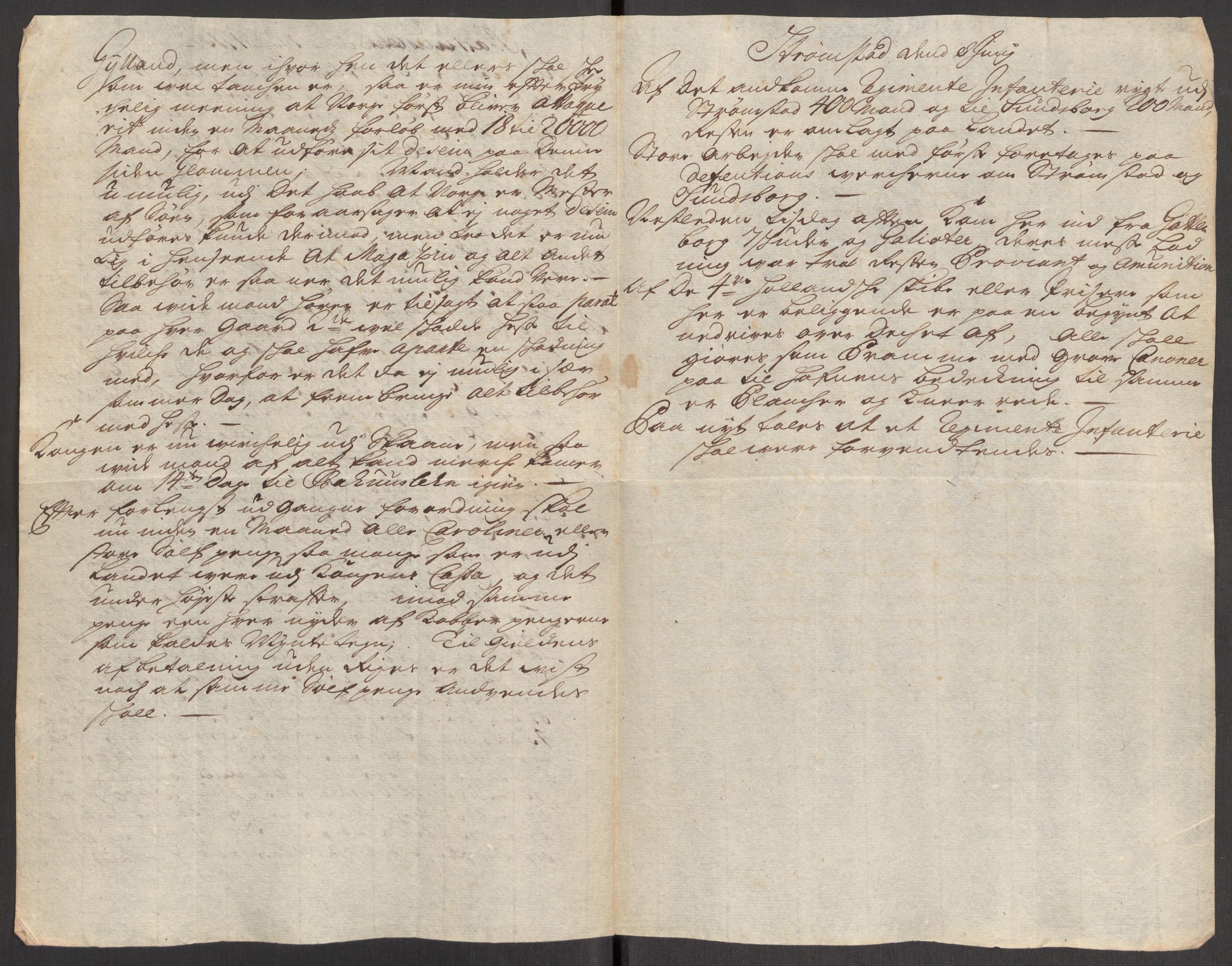 Kommanderende general (KG I) med Det norske krigsdirektorium, AV/RA-EA-5419/E/Eb/L0012: Kunnskap om fienden, kronologisk ordnet, 1718-1719, p. 13