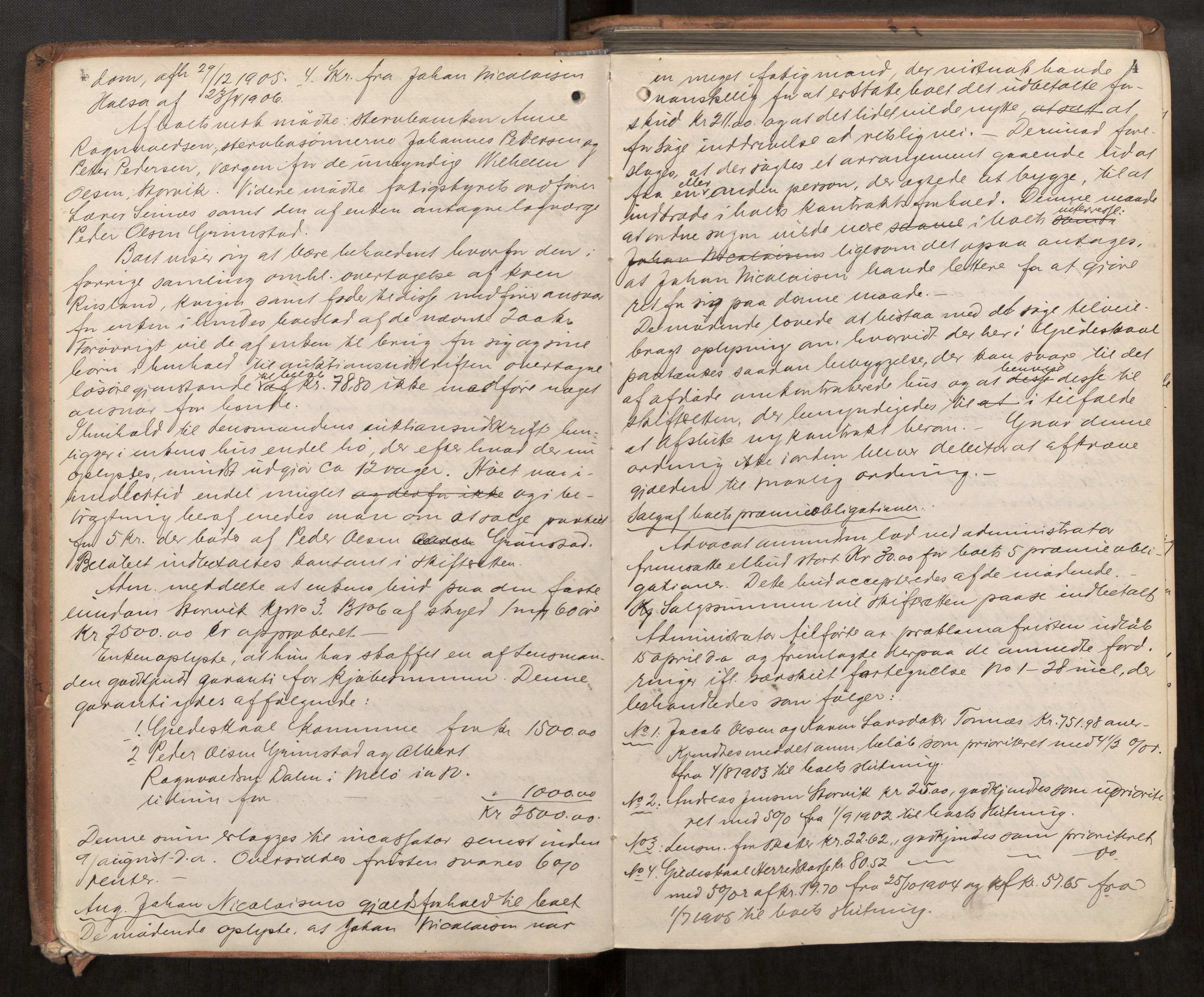 Salten sorenskriveri, AV/SAT-A-4578/1/3/3B/L0011: Skiftebehandlingsprotokoll, 1906-1910, p. 4
