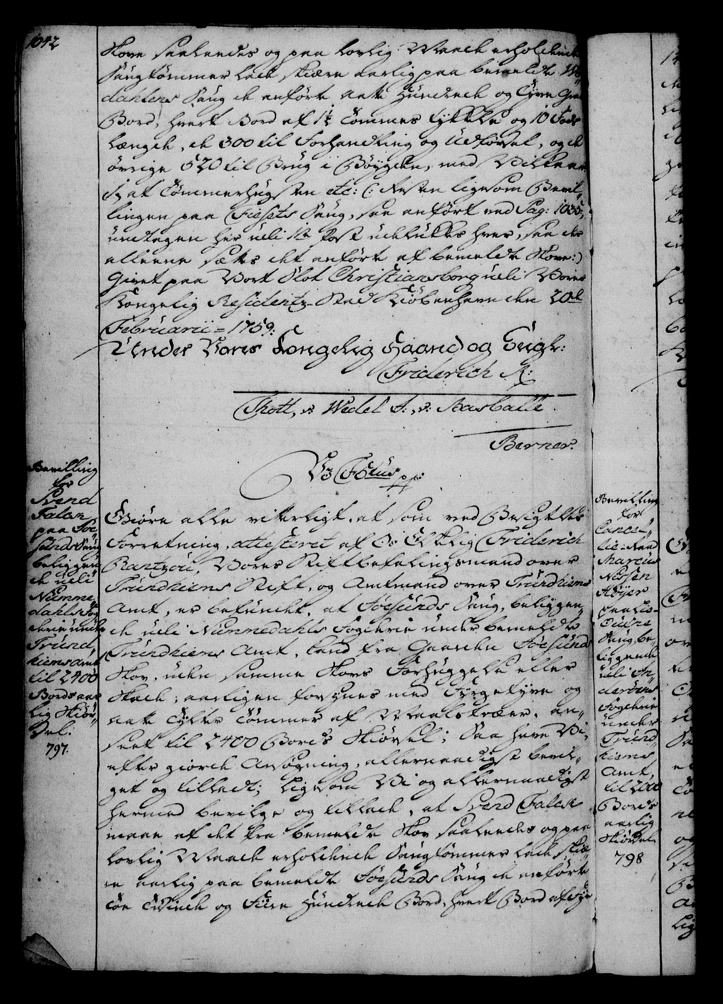 Rentekammeret, Kammerkanselliet, AV/RA-EA-3111/G/Gg/Gga/L0006: Norsk ekspedisjonsprotokoll med register (merket RK 53.6), 1749-1759, p. 1042