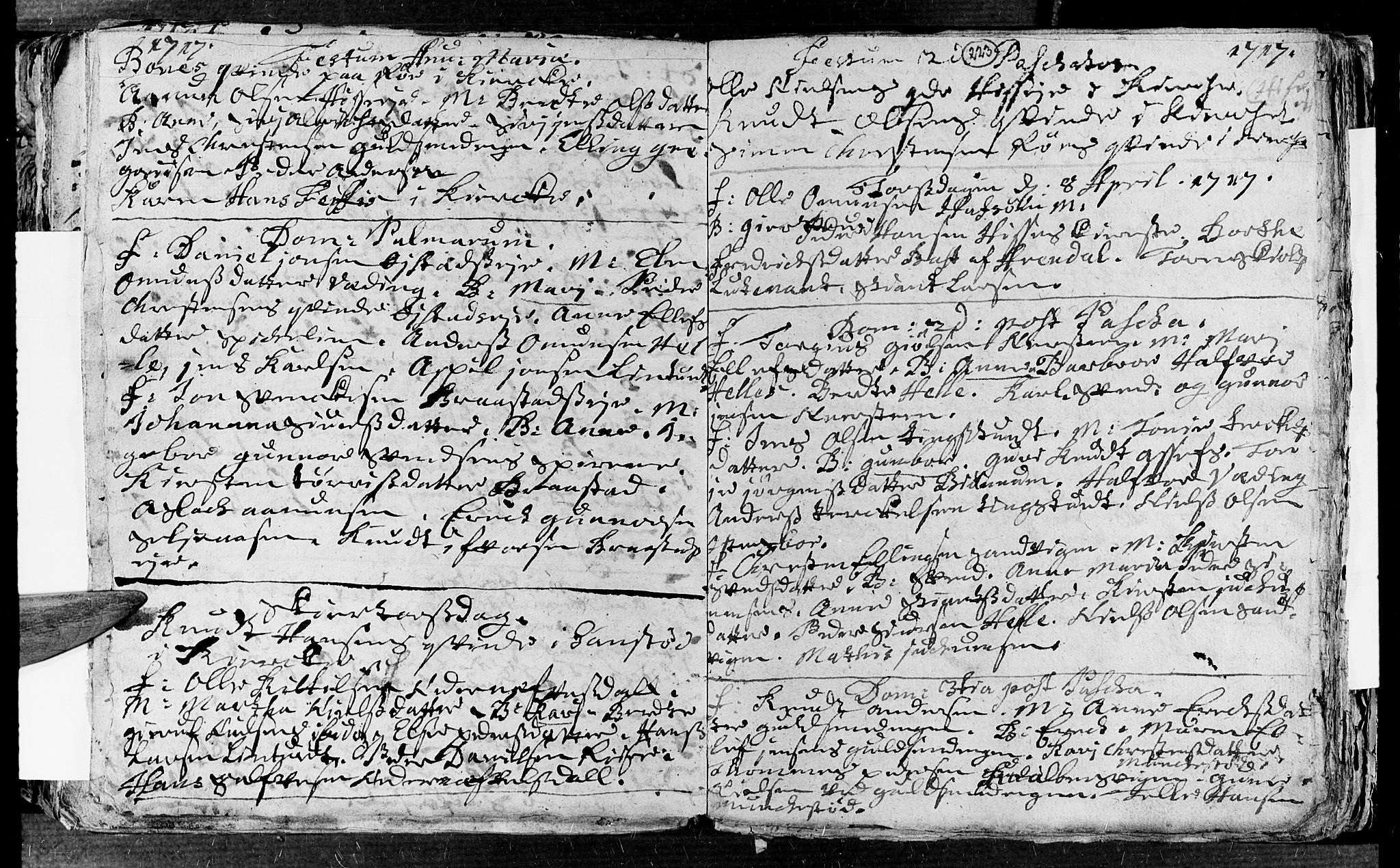 Øyestad sokneprestkontor, AV/SAK-1111-0049/F/Fa/L0002: Parish register (official) no. A 2, 1692-1722, p. 223