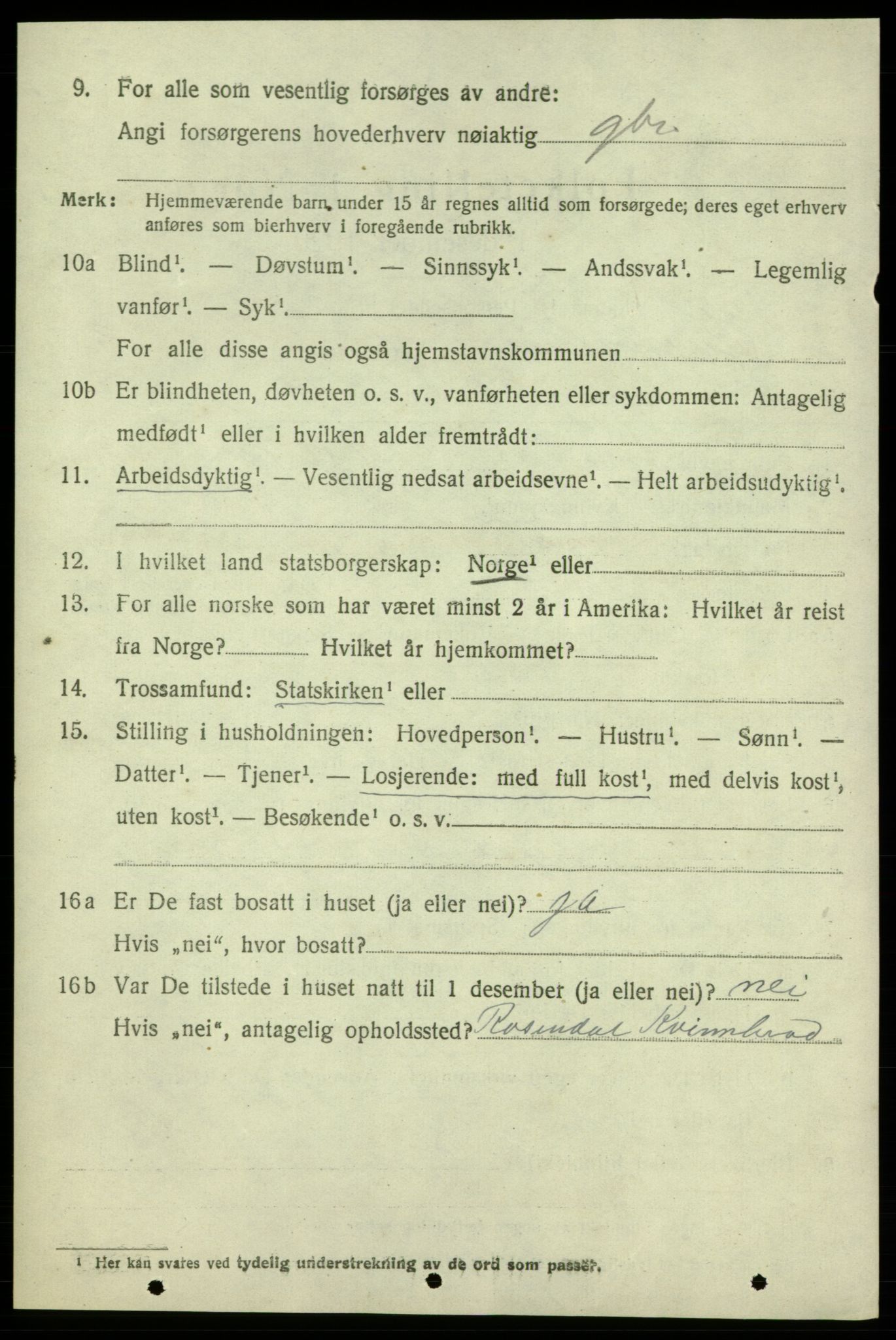 SAB, 1920 census for Kvinnherad, 1920, p. 4907
