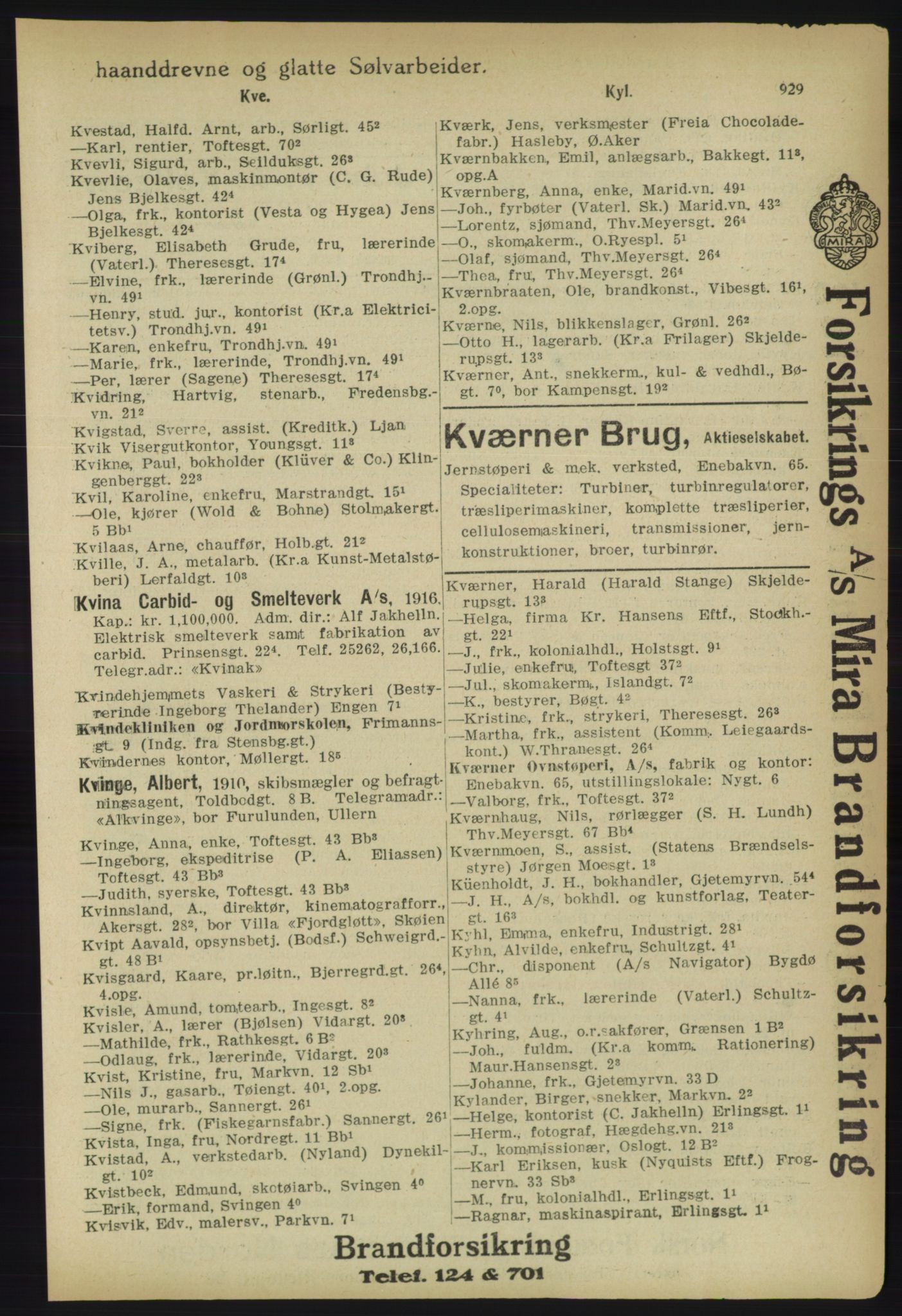 Kristiania/Oslo adressebok, PUBL/-, 1918, p. 954
