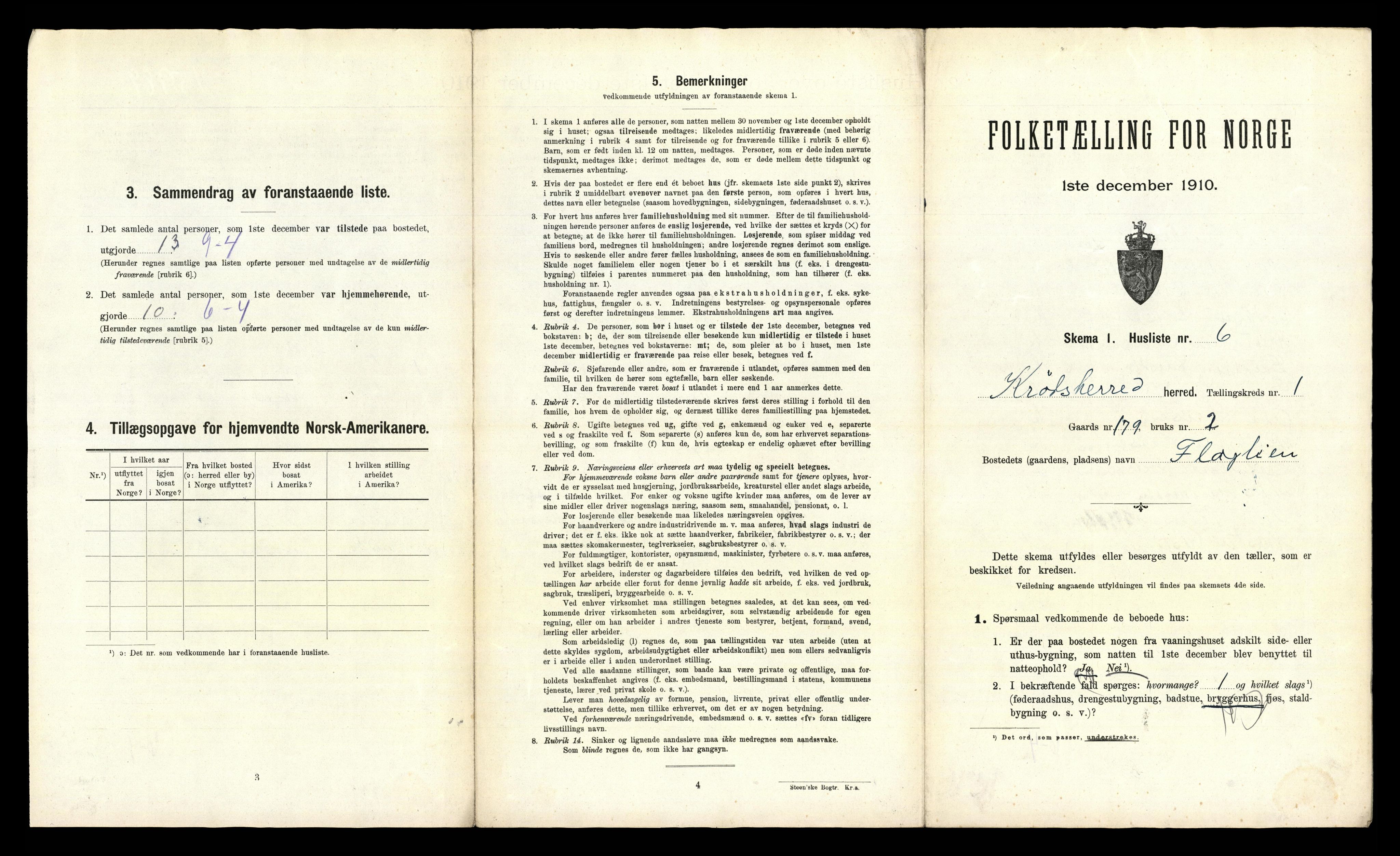 RA, 1910 census for Krødsherad, 1910, p. 39