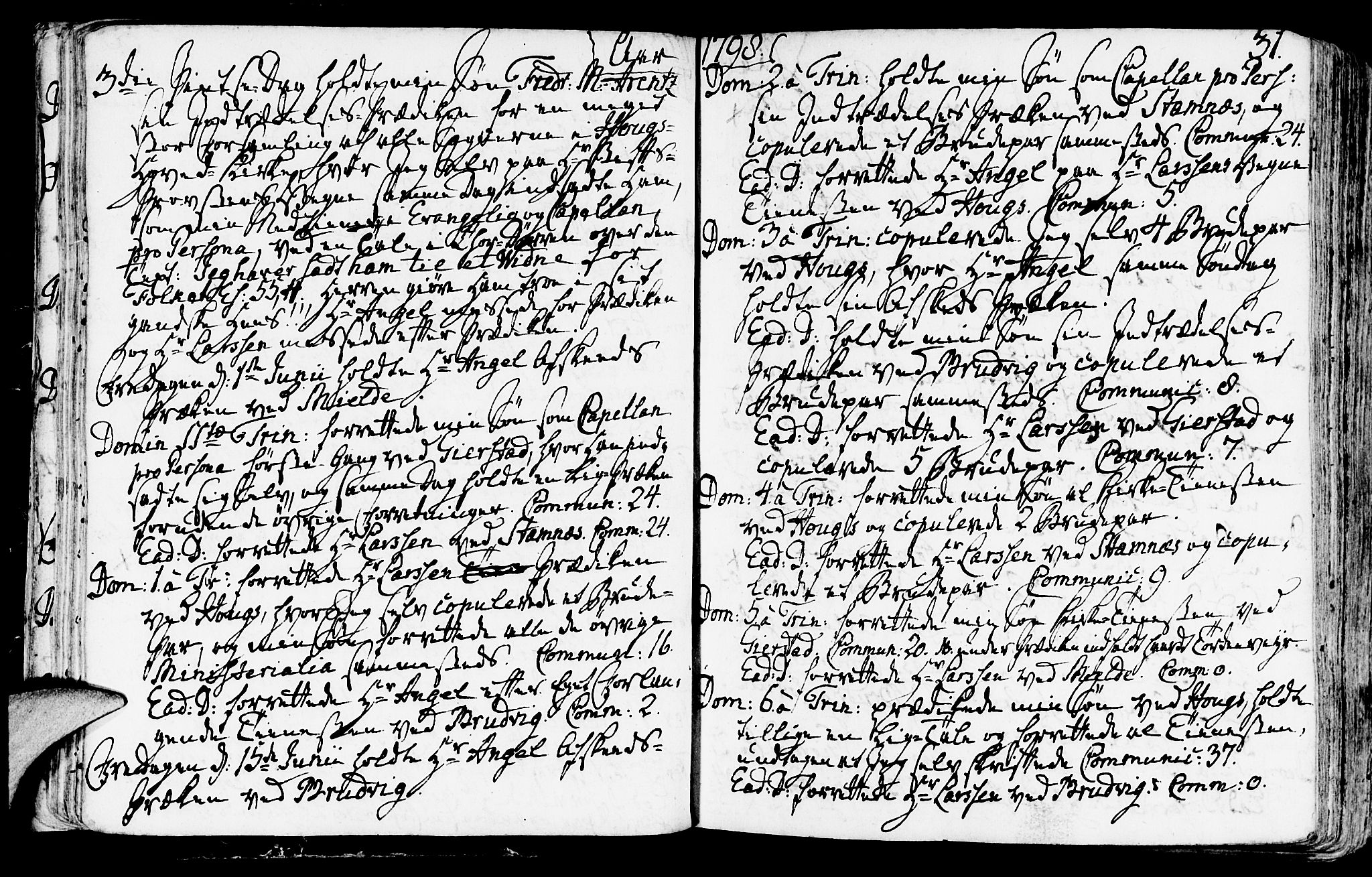 Haus sokneprestembete, SAB/A-75601/H/Haa: Parish register (official) no. A 11, 1796-1816, p. 31