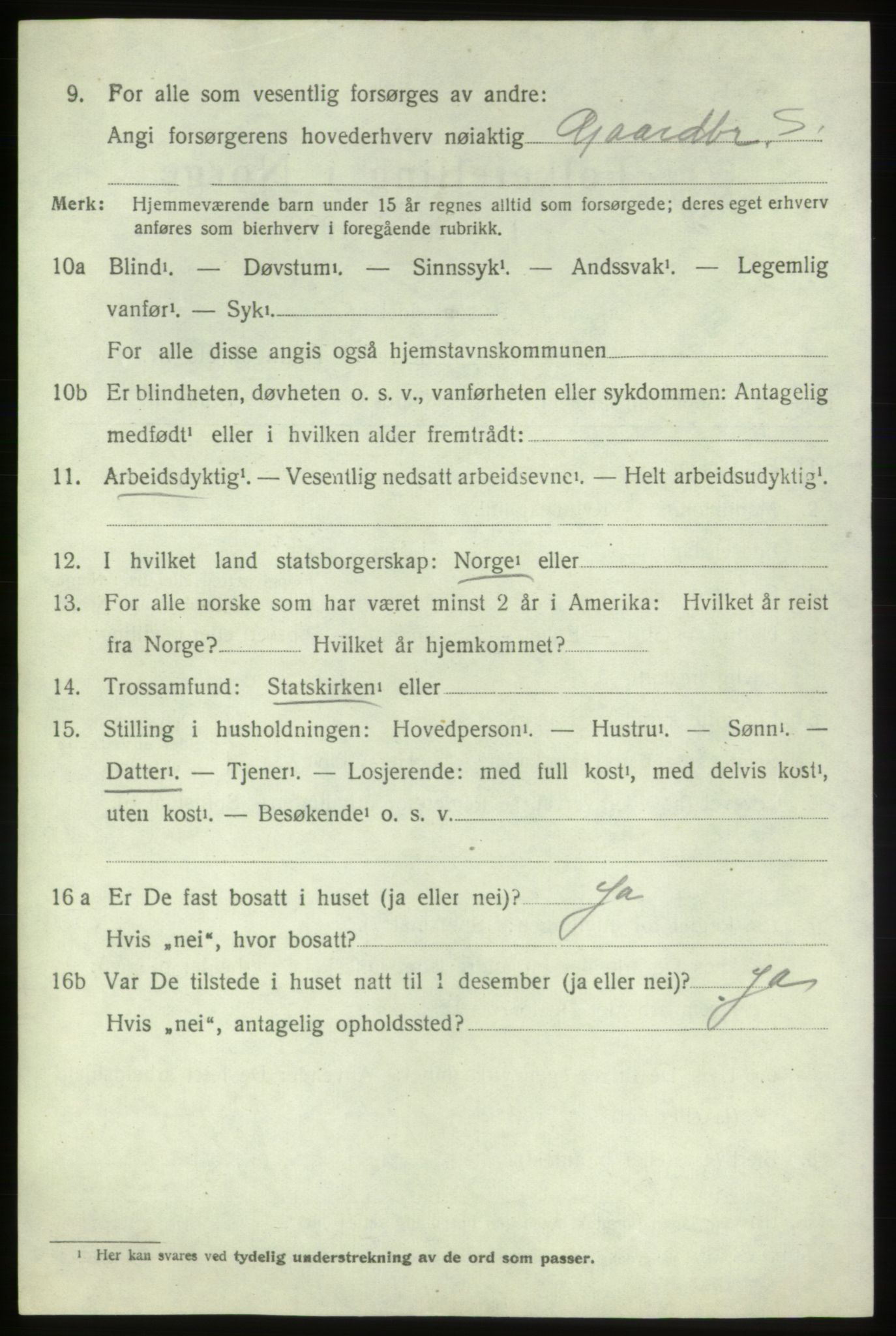 SAB, 1920 census for Sveio, 1920, p. 2023