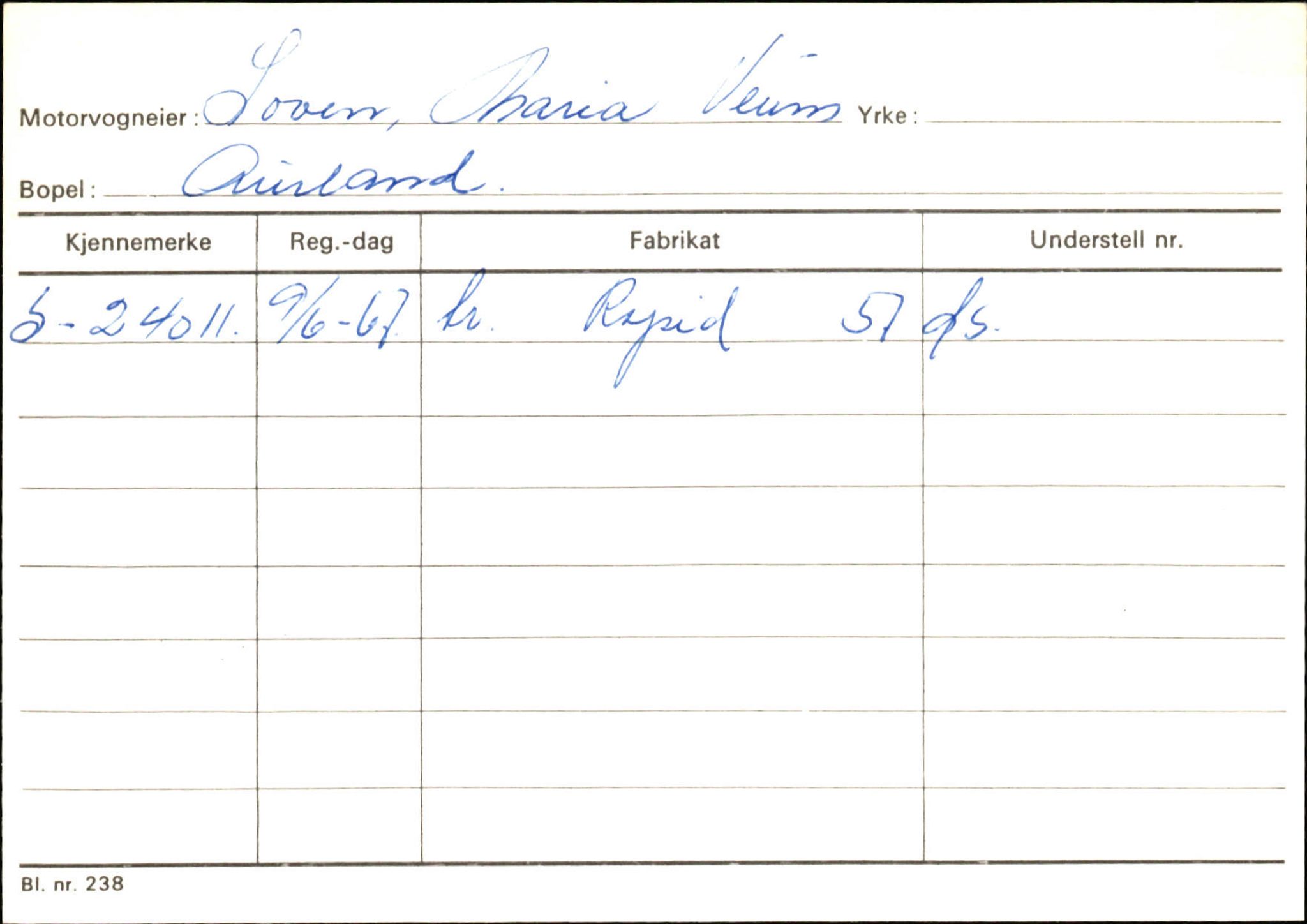 Statens vegvesen, Sogn og Fjordane vegkontor, AV/SAB-A-5301/4/F/L0125: Eigarregister Sogndal V-Å. Aurland A-Å. Fjaler A-N, 1945-1975, p. 848