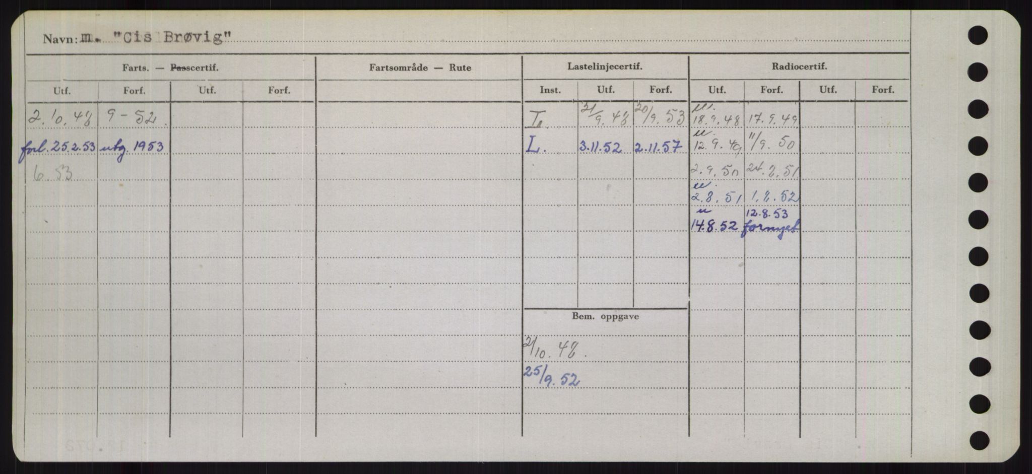 Sjøfartsdirektoratet med forløpere, Skipsmålingen, AV/RA-S-1627/H/Hb/L0001: Fartøy, A-D, p. 442