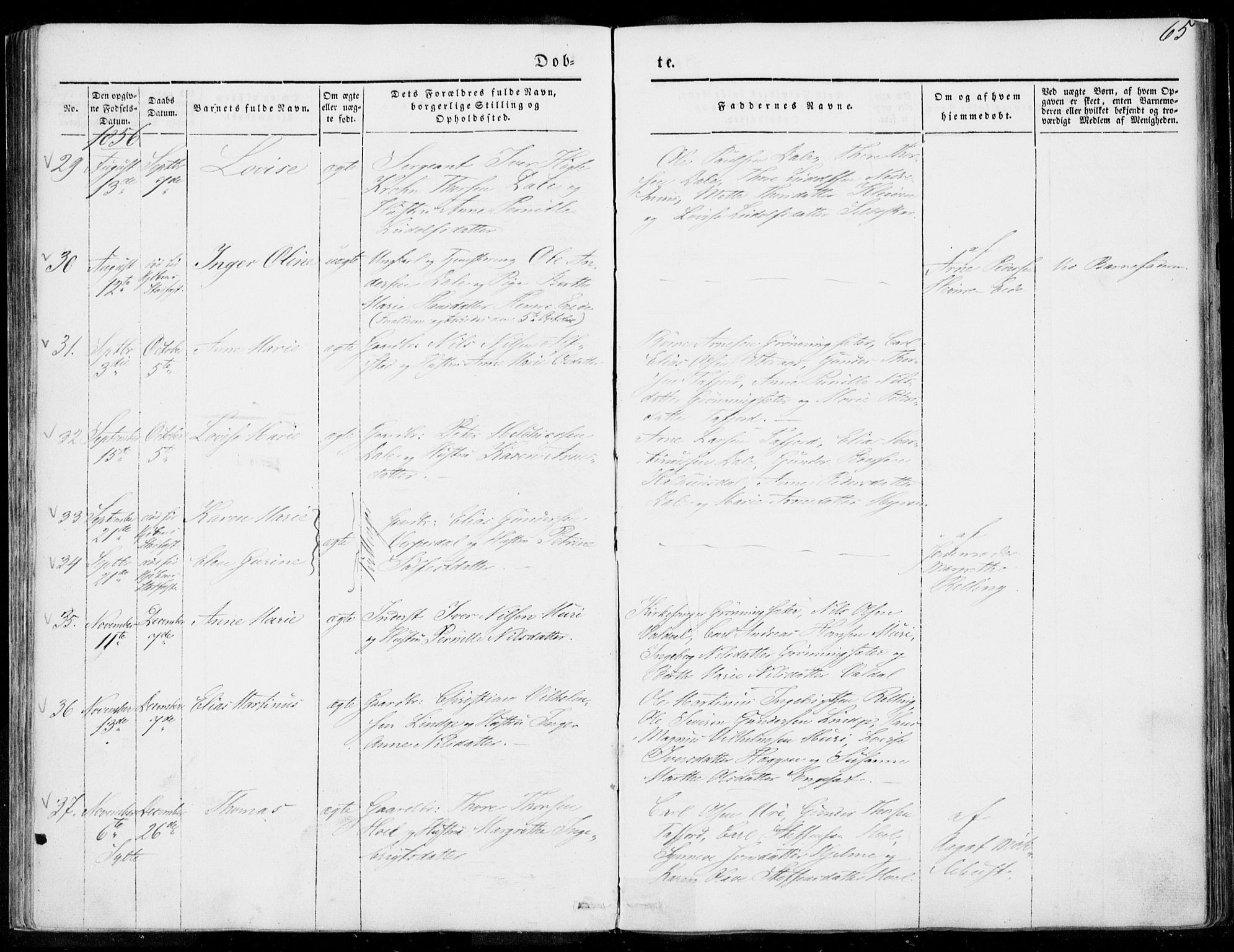 Ministerialprotokoller, klokkerbøker og fødselsregistre - Møre og Romsdal, SAT/A-1454/519/L0249: Parish register (official) no. 519A08, 1846-1868, p. 65