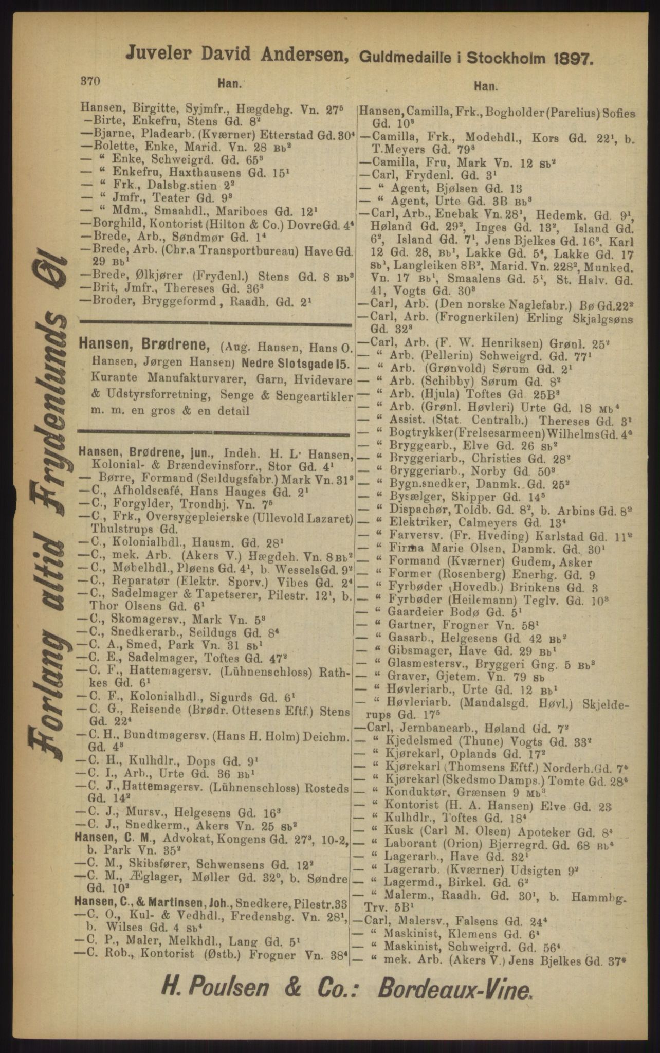 Kristiania/Oslo adressebok, PUBL/-, 1902, p. 370