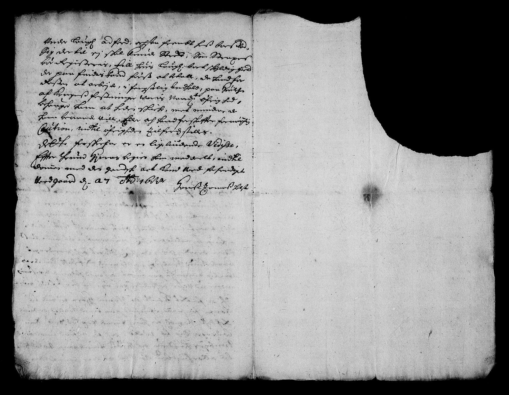 Stattholderembetet 1572-1771, RA/EA-2870/Af/L0002: Avskrifter av vedlegg til originale supplikker, nummerert i samsvar med supplikkbøkene, 1687-1689, p. 243