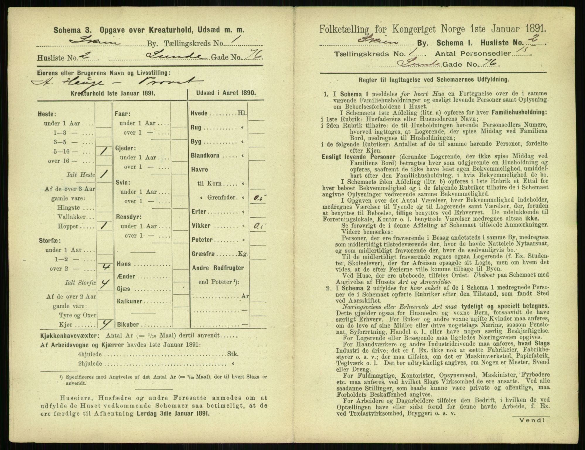 RA, 1891 census for 0806 Skien, 1891, p. 114