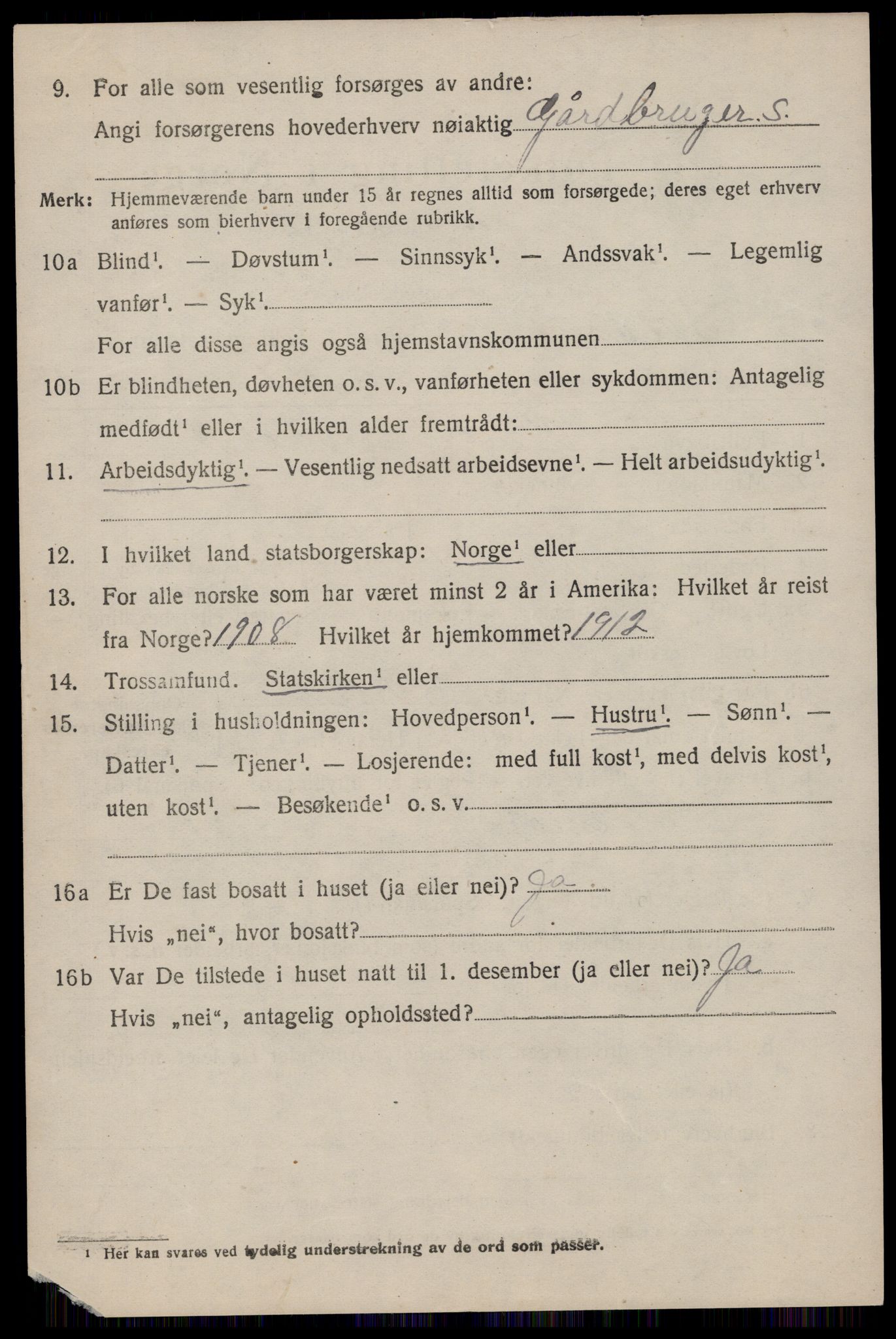 SAST, 1920 census for Skudenes, 1920, p. 1533