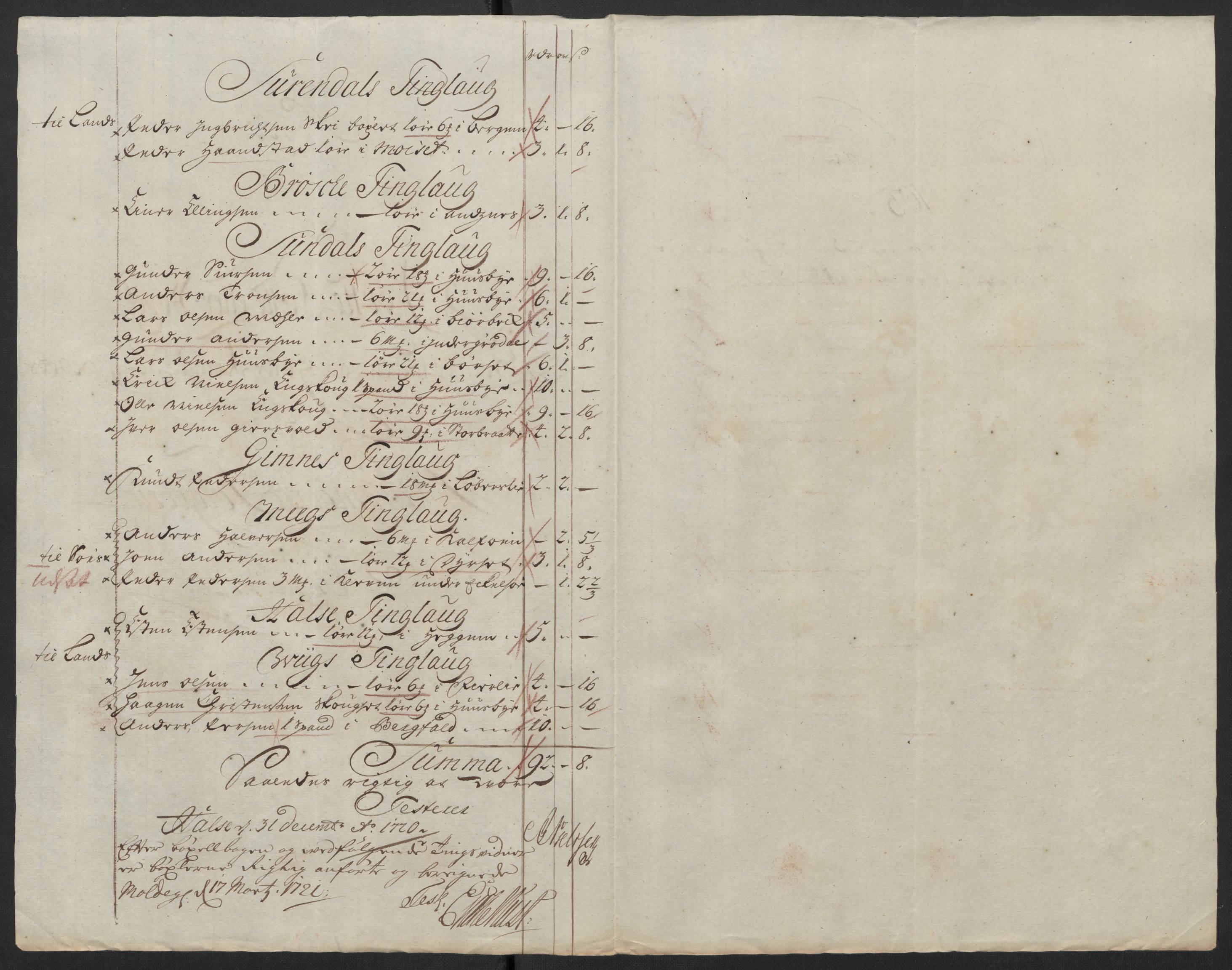 Rentekammeret inntil 1814, Reviderte regnskaper, Fogderegnskap, RA/EA-4092/R56/L3753: Fogderegnskap Nordmøre, 1720, p. 354