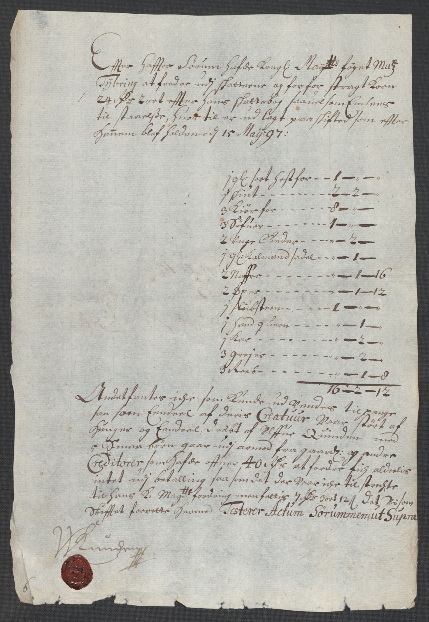 Rentekammeret inntil 1814, Reviderte regnskaper, Fogderegnskap, AV/RA-EA-4092/R61/L4106: Fogderegnskap Strinda og Selbu, 1696-1697, p. 141