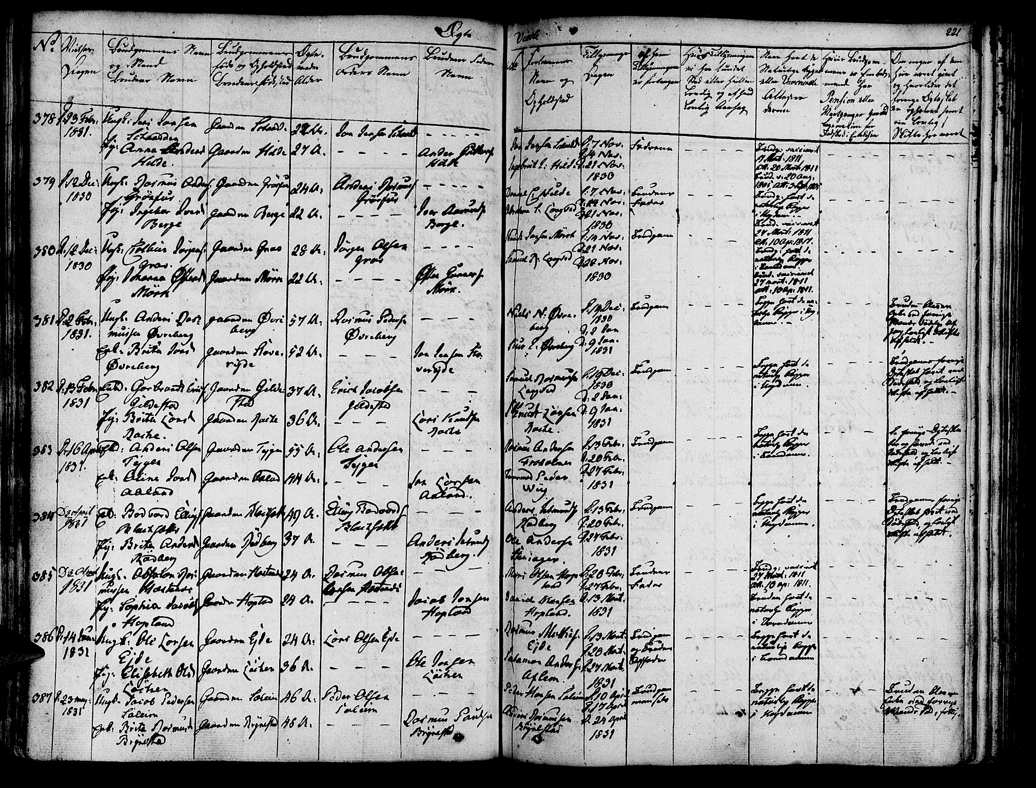 Innvik sokneprestembete, SAB/A-80501: Parish register (official) no. A 3, 1820-1832, p. 221