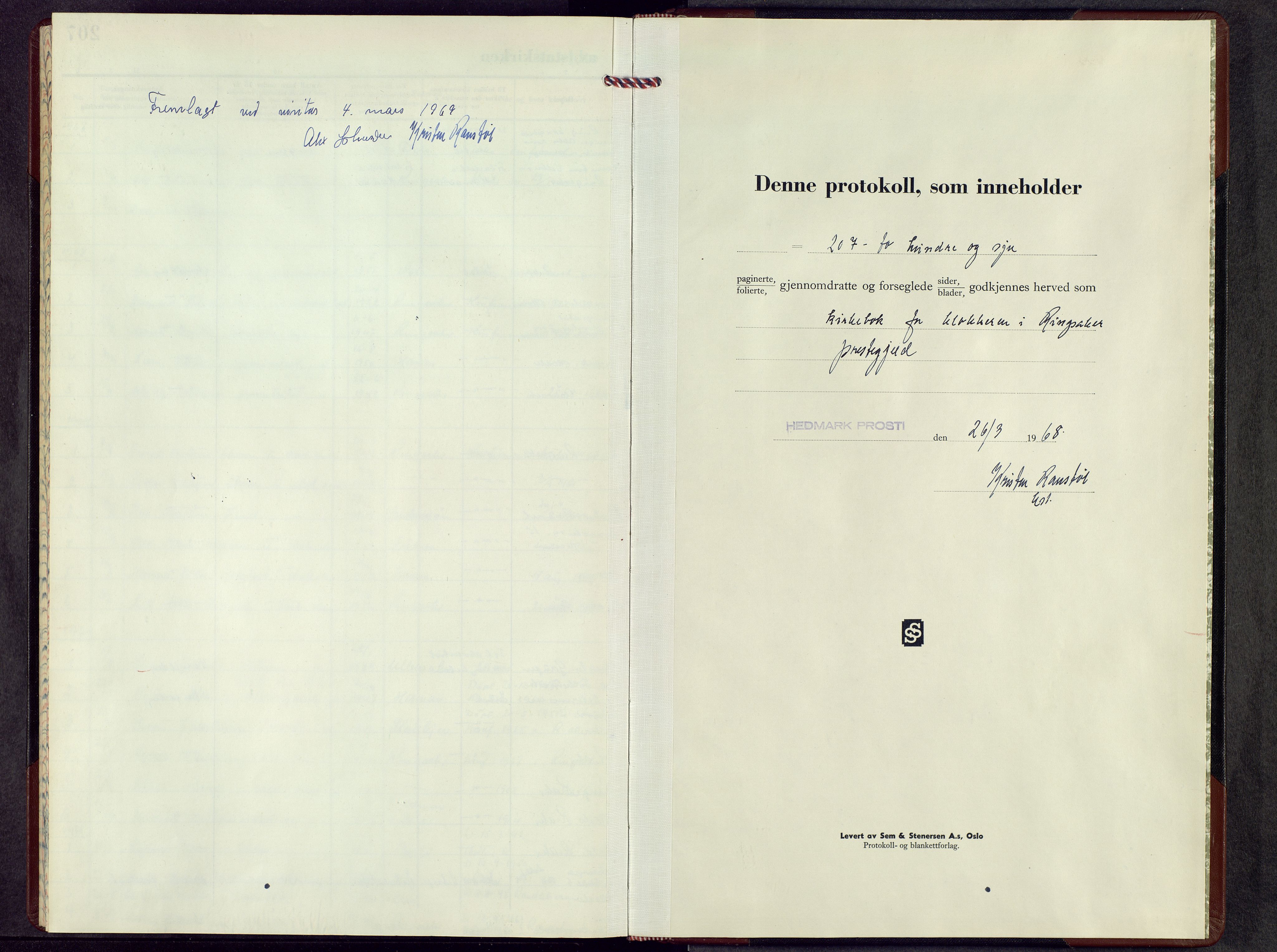 Ringsaker prestekontor, AV/SAH-PREST-014/L/La/L0024: Parish register (copy) no. 24, 1967-1973