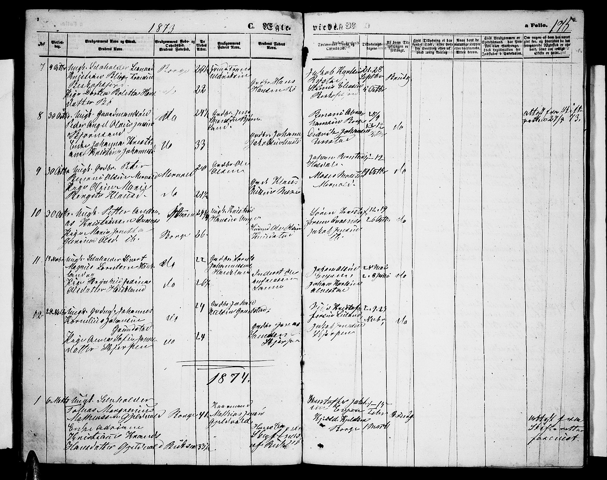 Ministerialprotokoller, klokkerbøker og fødselsregistre - Nordland, AV/SAT-A-1459/880/L1140: Parish register (copy) no. 880C02, 1861-1875, p. 175