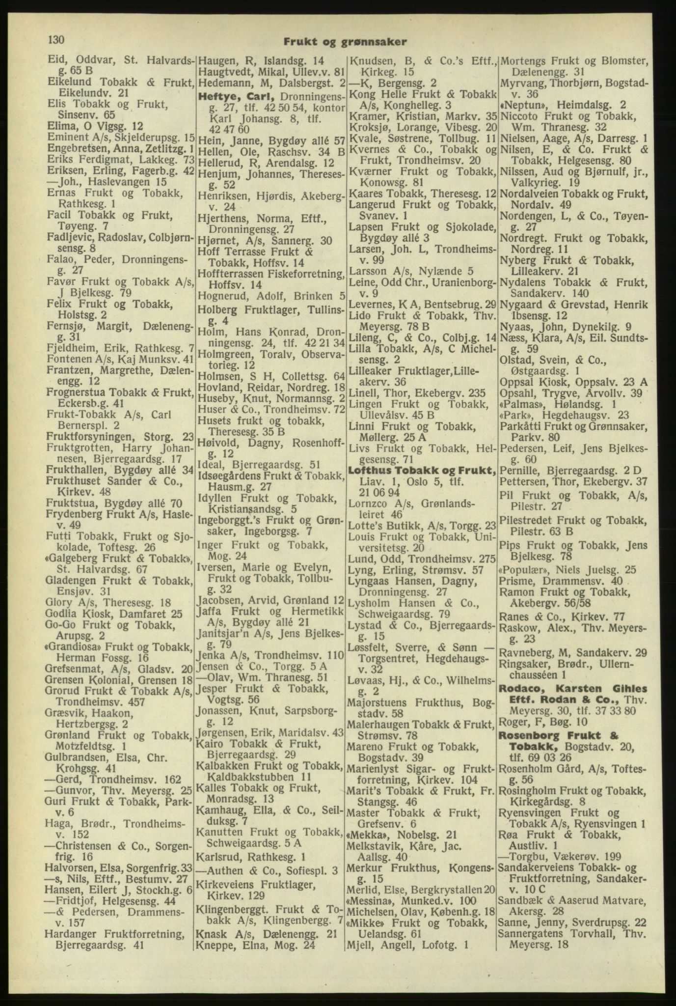 Kristiania/Oslo adressebok, PUBL/-, 1974-1975, p. 130