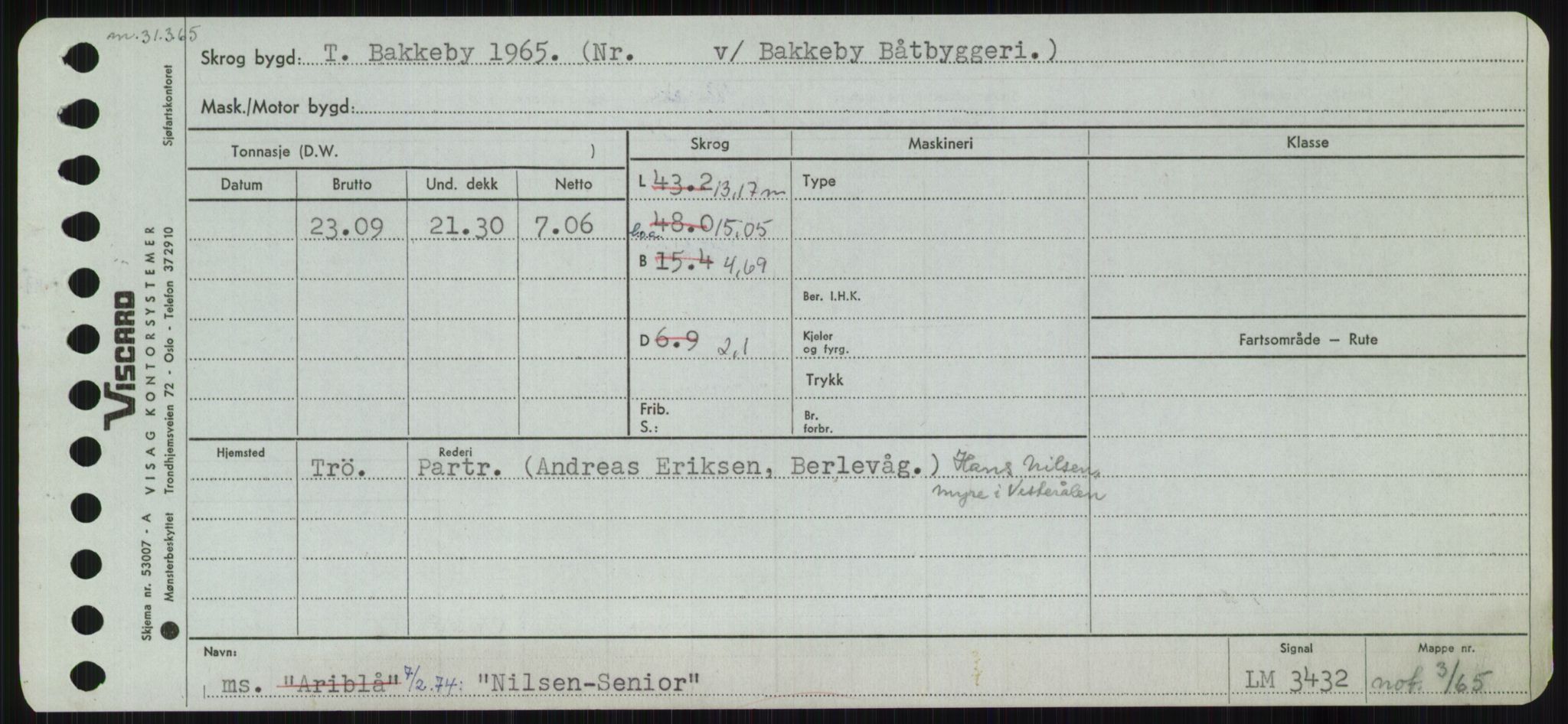 Sjøfartsdirektoratet med forløpere, Skipsmålingen, RA/S-1627/H/Ha/L0004/0001: Fartøy, Mas-R / Fartøy, Mas-Odd, p. 505