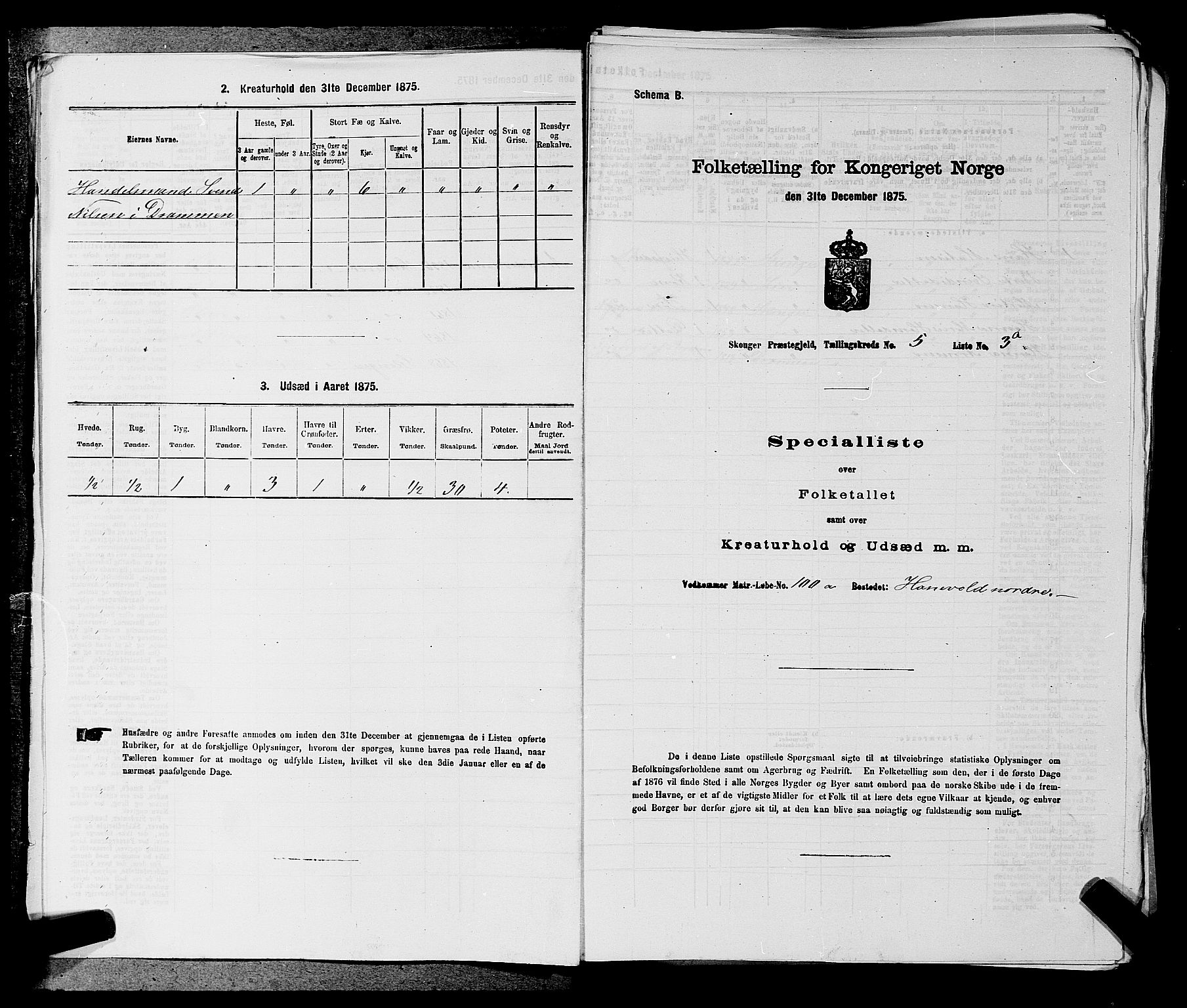 SAKO, 1875 census for 0712P Skoger, 1875, p. 623