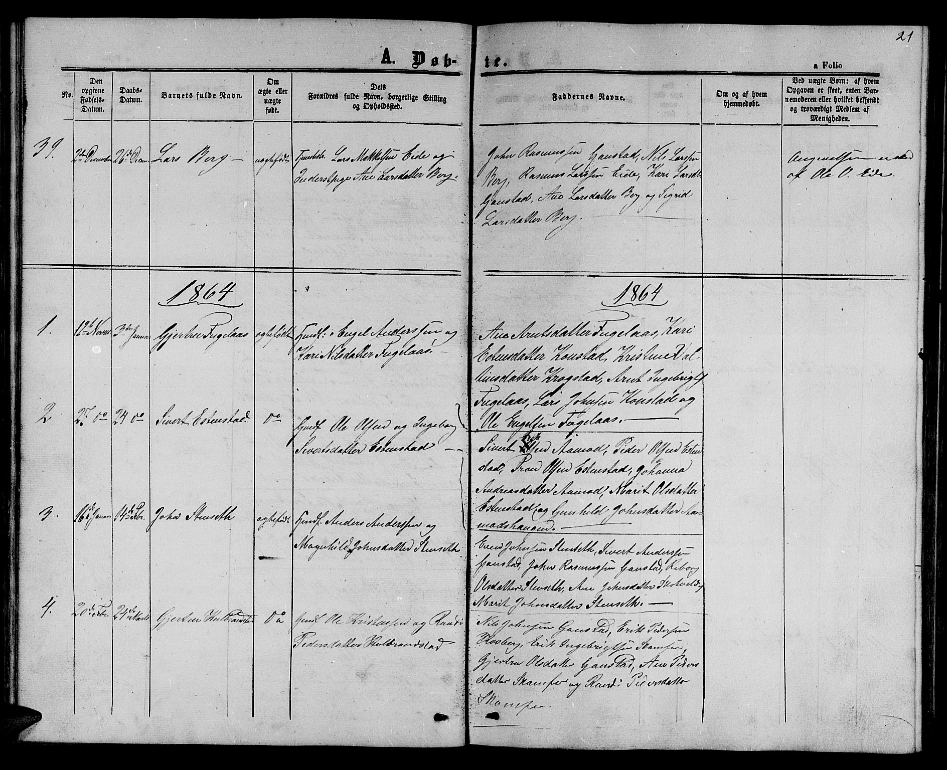 Ministerialprotokoller, klokkerbøker og fødselsregistre - Sør-Trøndelag, SAT/A-1456/694/L1131: Parish register (copy) no. 694C03, 1858-1886, p. 21