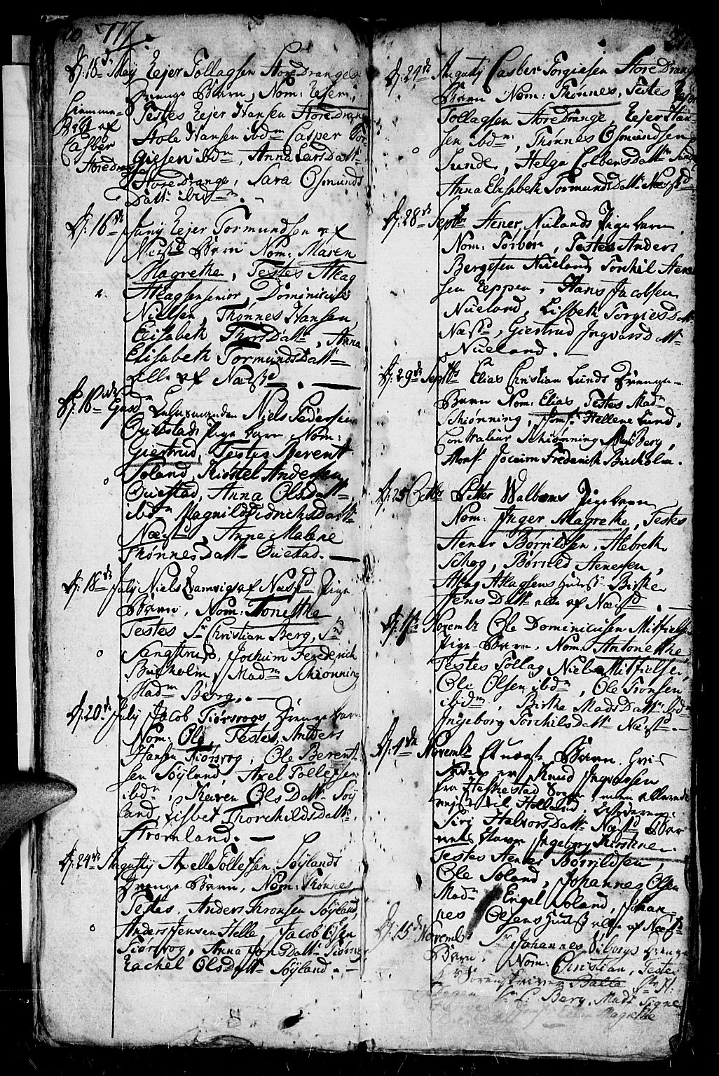 Flekkefjord sokneprestkontor, AV/SAK-1111-0012/F/Fa/Fac/L0001: Parish register (official) no. A 1, 1773-1806, p. 20-21