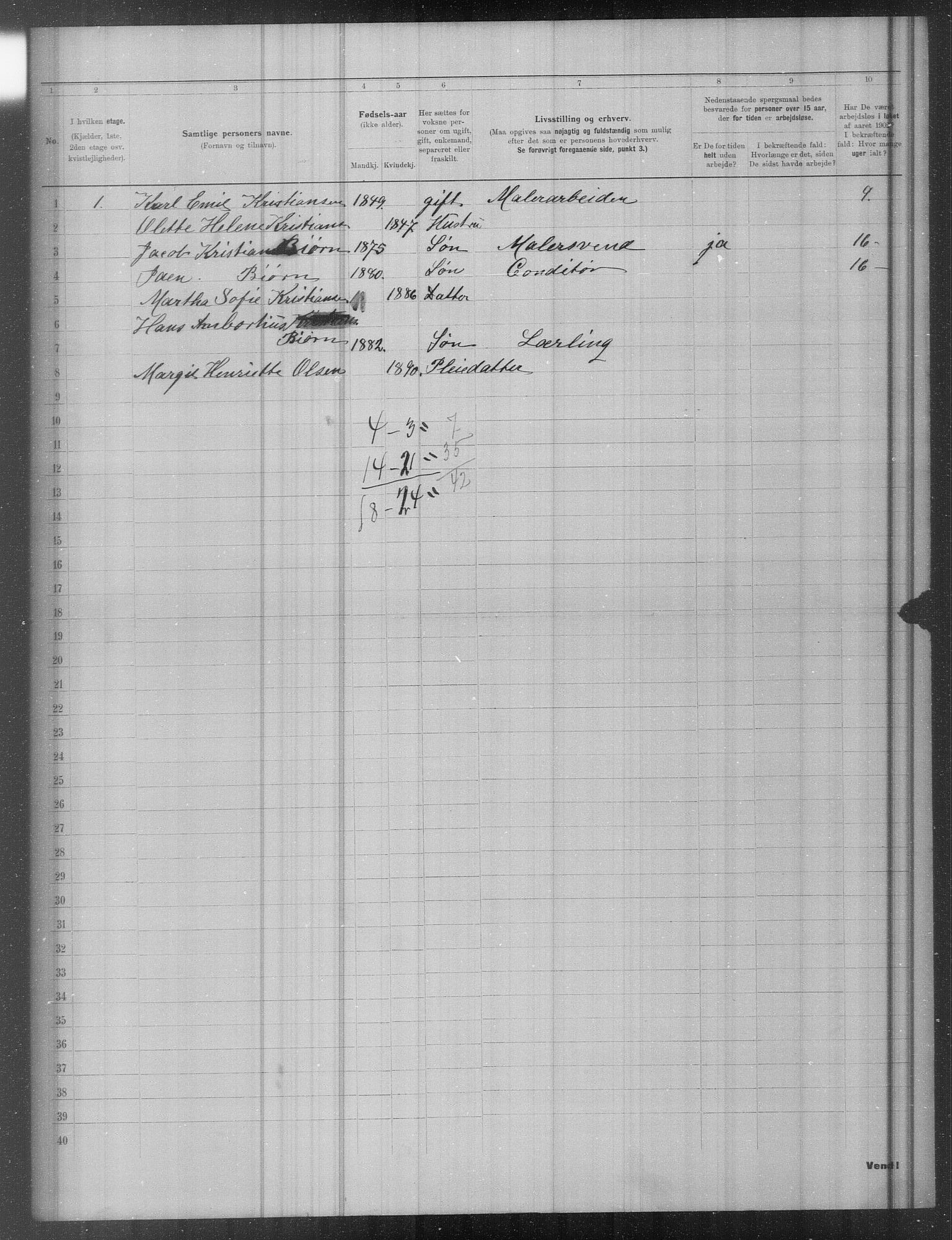 OBA, Municipal Census 1902 for Kristiania, 1902, p. 19006