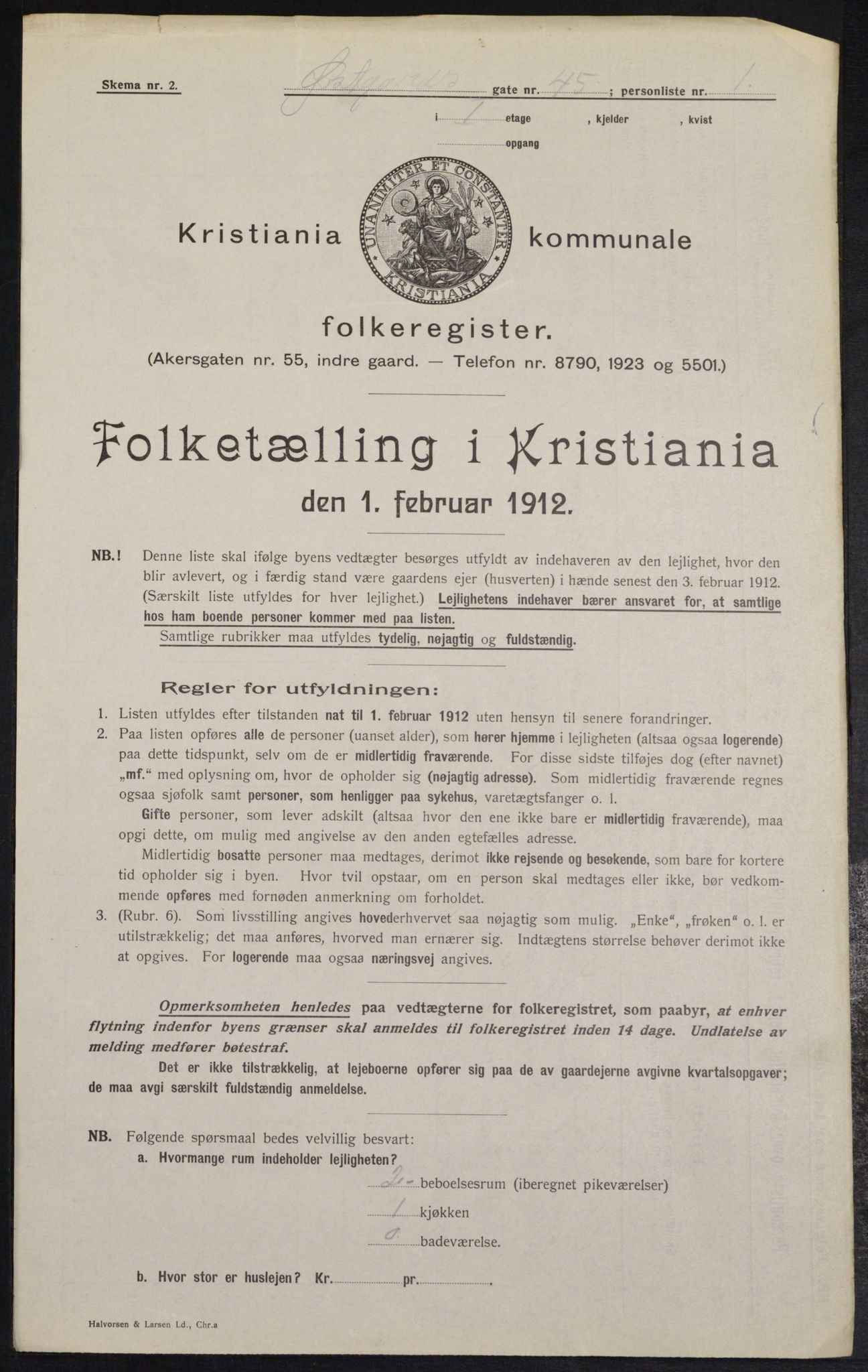 OBA, Municipal Census 1912 for Kristiania, 1912, p. 129381