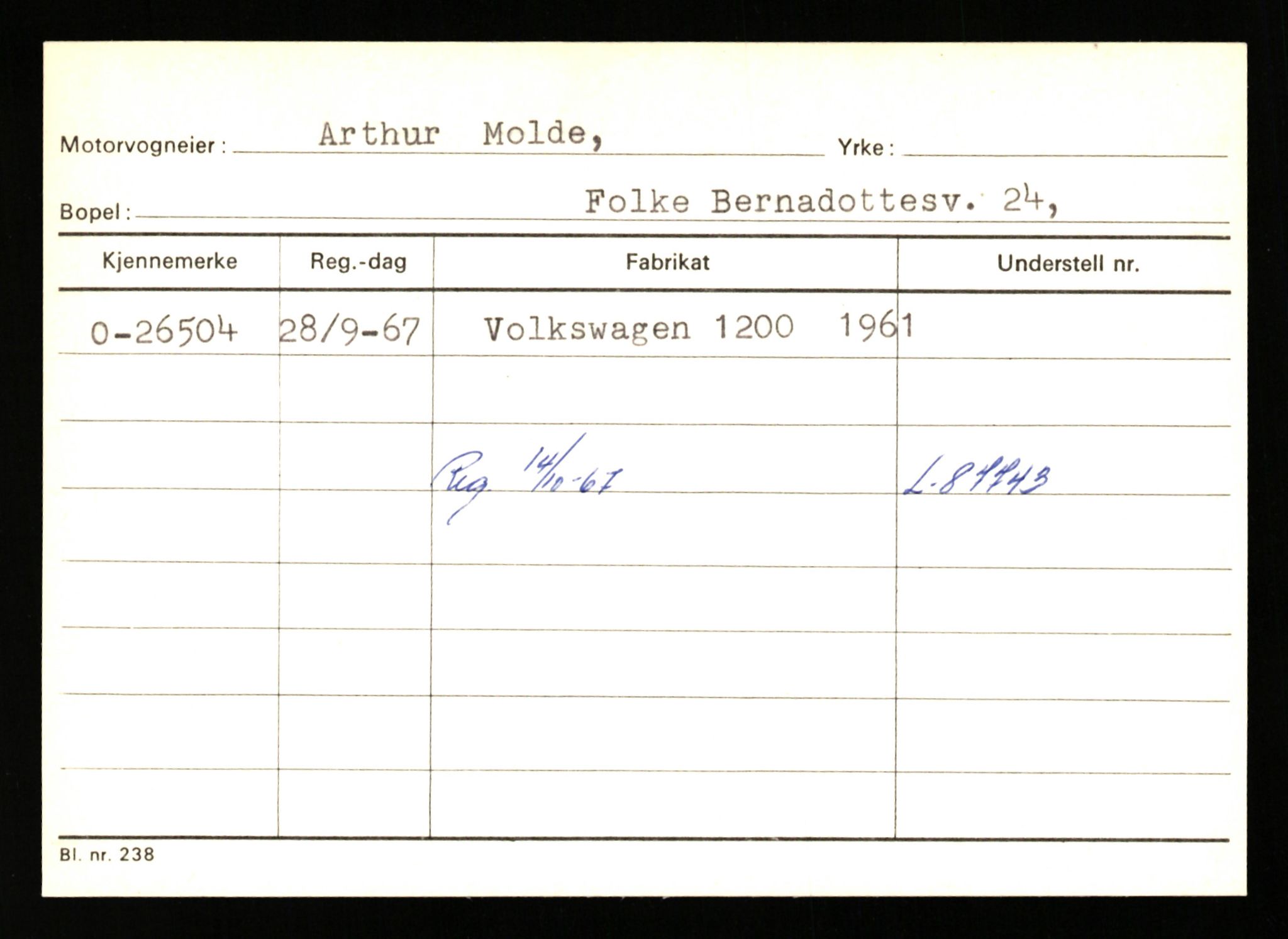 Stavanger trafikkstasjon, SAST/A-101942/0/G/L0005: Registreringsnummer: 23000 - 34245, 1930-1971, p. 1191