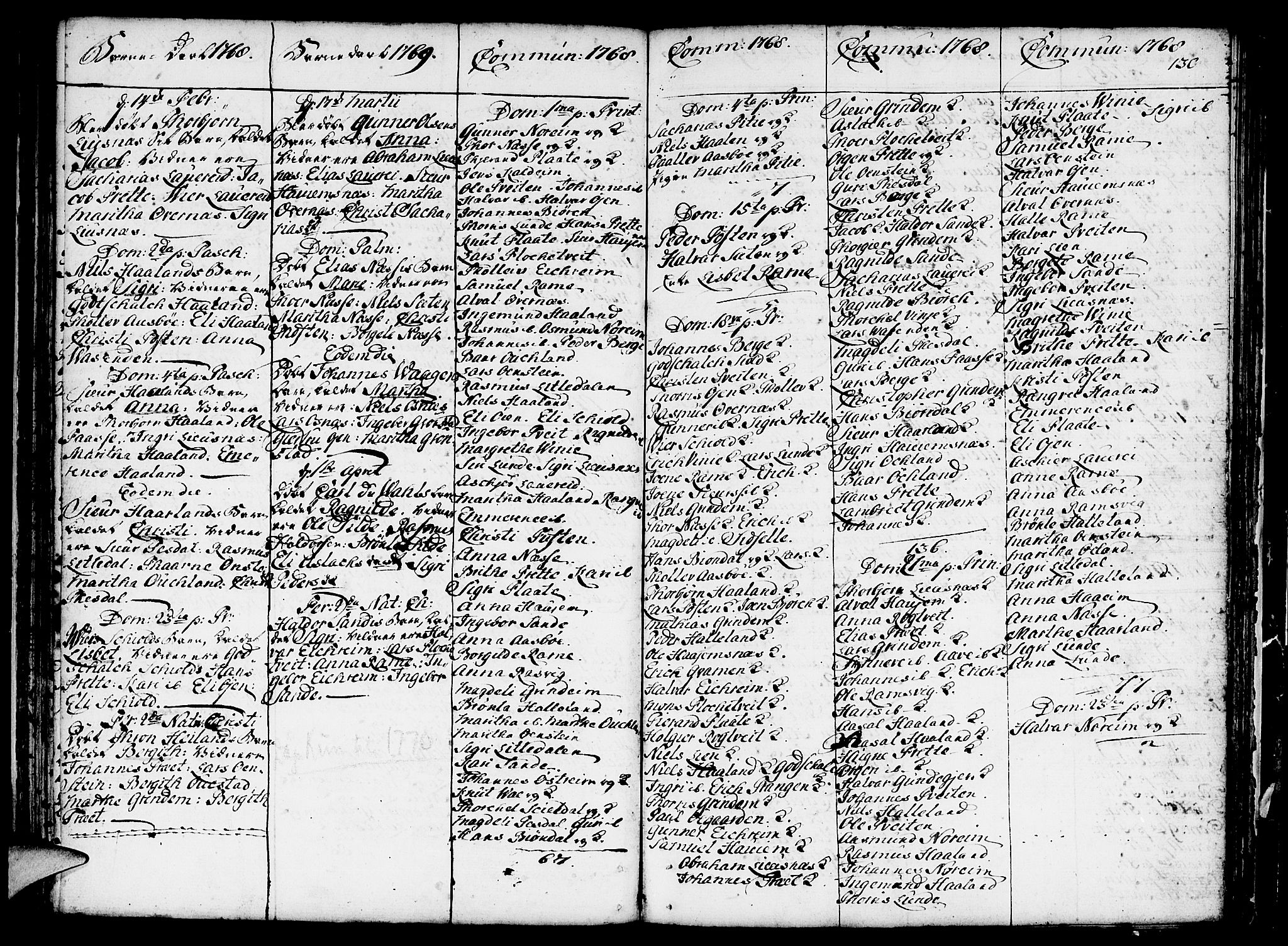 Etne sokneprestembete, SAB/A-75001/H/Haa: Parish register (official) no. A 3 /2, 1755-1782, p. 130