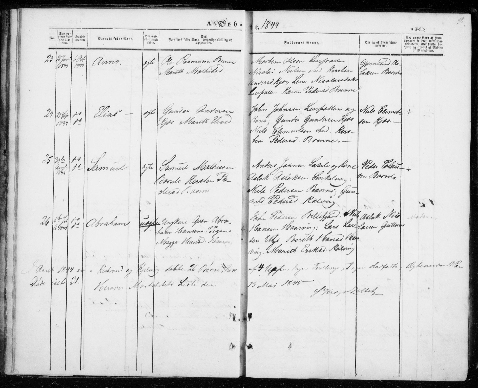 Kistrand/Porsanger sokneprestembete, SATØ/S-1351/H/Ha/L0004.kirke: Parish register (official) no. 4, 1843-1860, p. 9