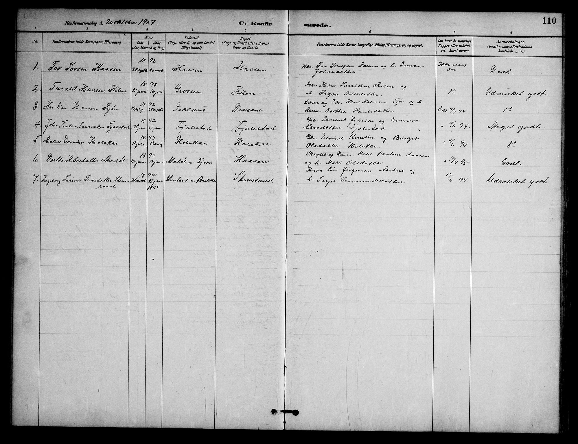Nissedal kirkebøker, AV/SAKO-A-288/G/Ga/L0003: Parish register (copy) no. I 3, 1887-1911, p. 110