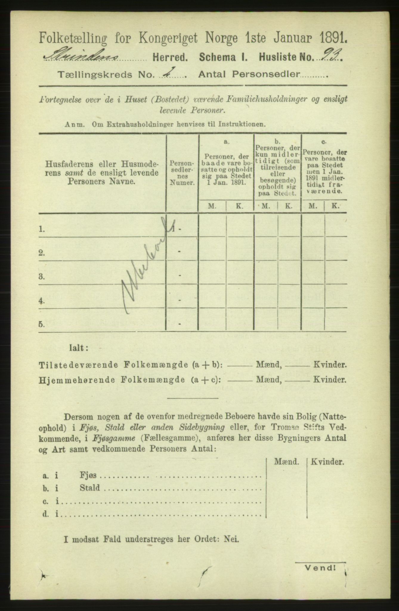 RA, 1891 census for 1660 Strinda, 1891, p. 782