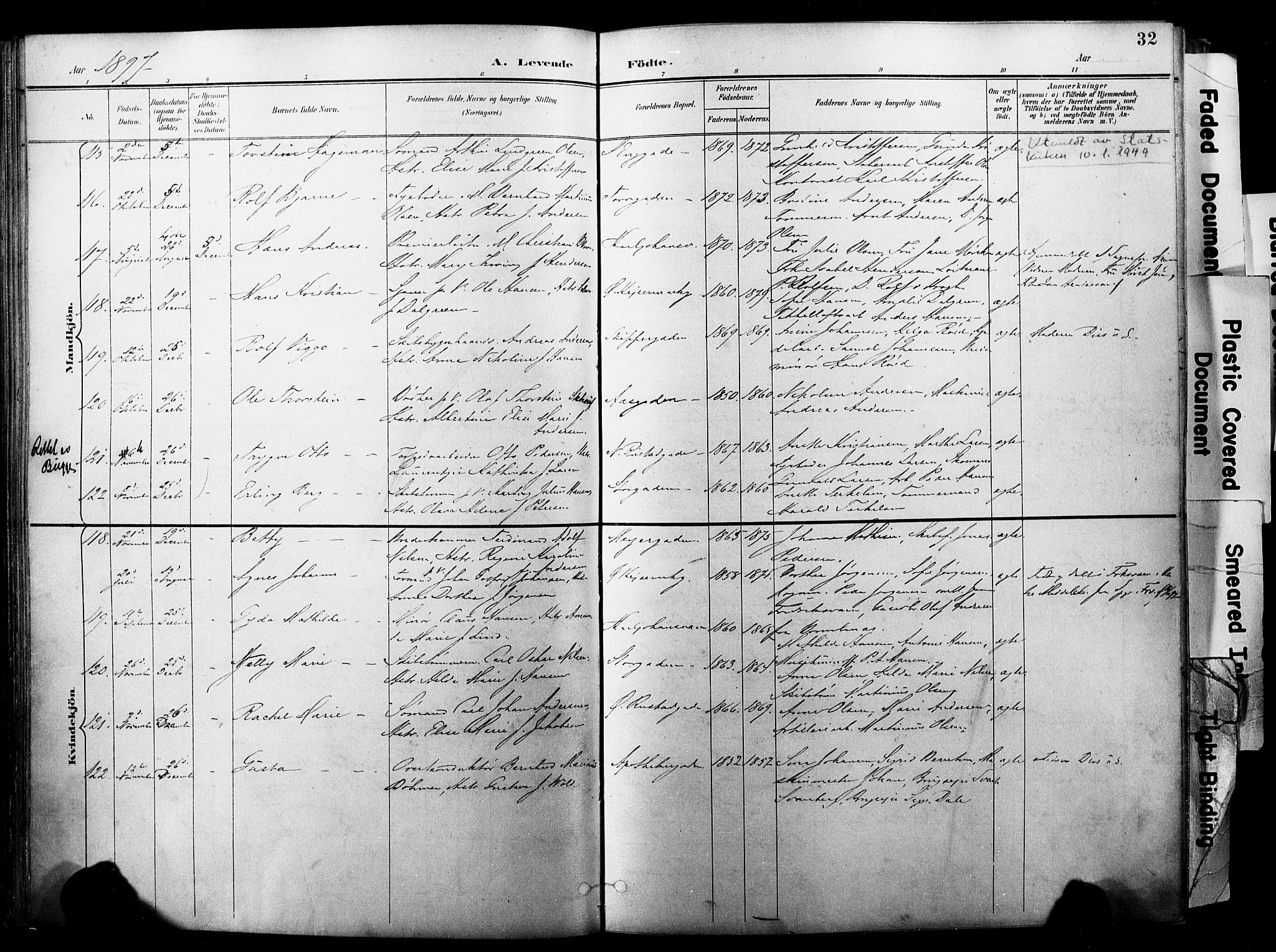 Horten kirkebøker, AV/SAKO-A-348/F/Fa/L0005: Parish register (official) no. 5, 1896-1904, p. 32