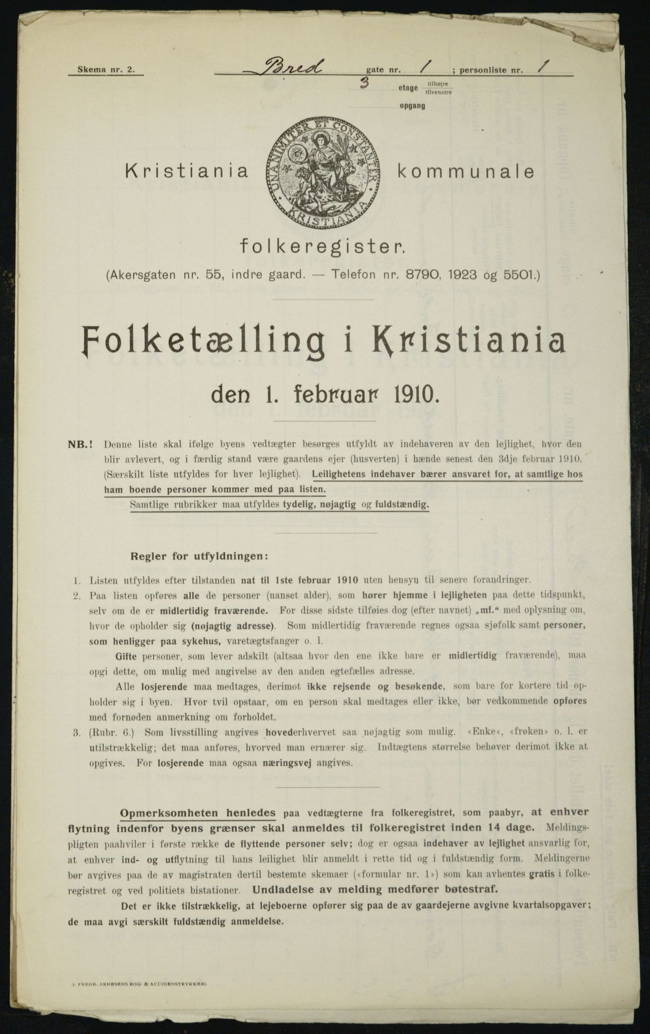 OBA, Municipal Census 1910 for Kristiania, 1910, p. 7832