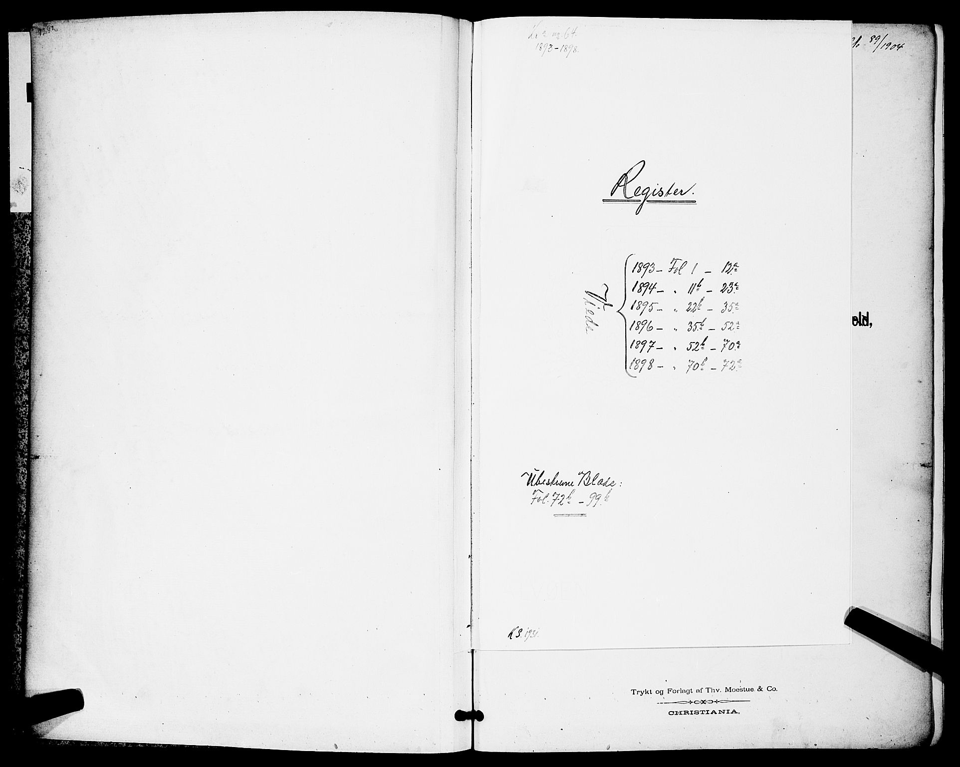 Paulus prestekontor Kirkebøker, AV/SAO-A-10871/G/Ga/L0006: Parish register (copy) no. 6, 1893-1898