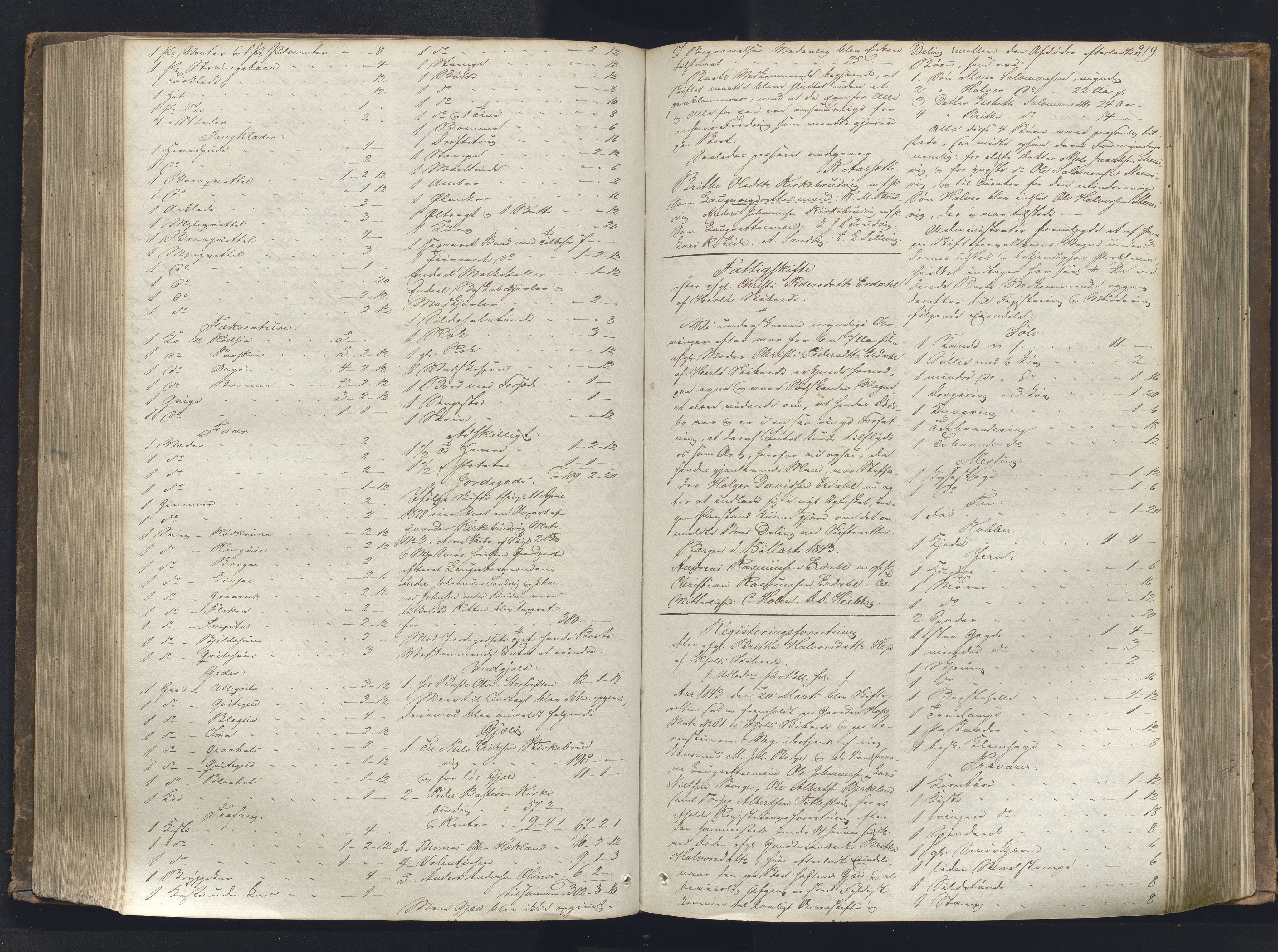 Nordhordland sorenskrivar, AV/SAB-A-2901/1/H/Hb/L0001: Registreringsprotokollar, 1841-1845, p. 219