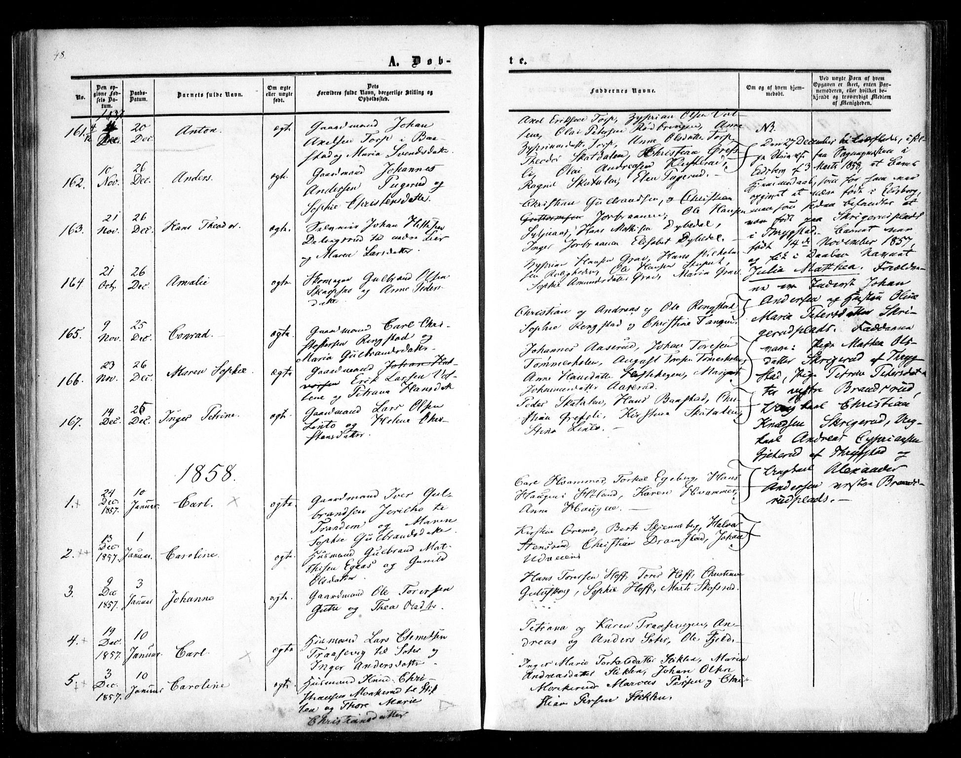 Trøgstad prestekontor Kirkebøker, AV/SAO-A-10925/F/Fa/L0008.a: Parish register (official) no. I 8A, 1855-1864, p. 48