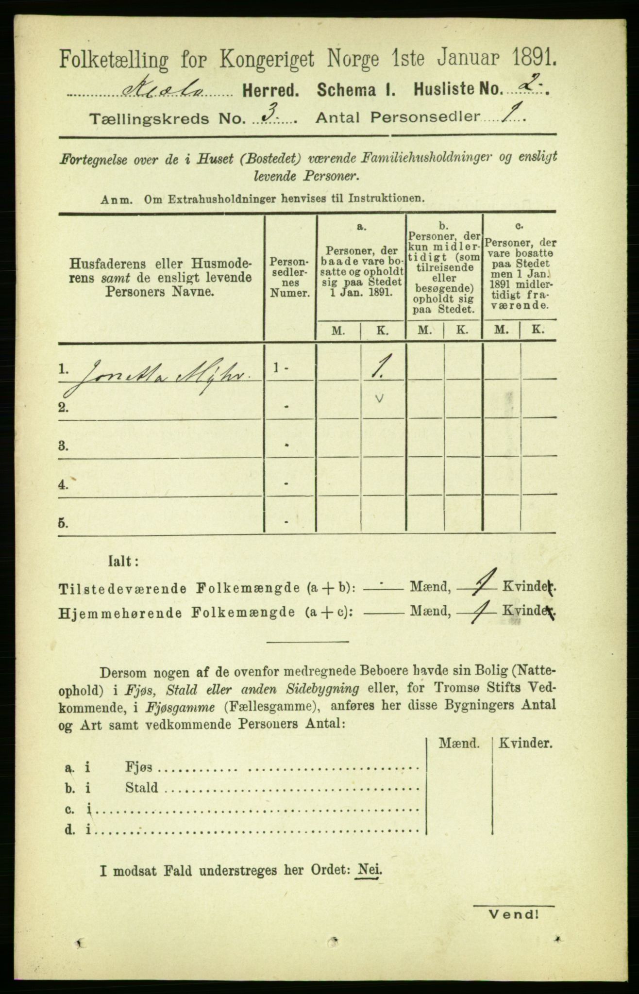 RA, 1891 census for 1662 Klæbu, 1891, p. 339