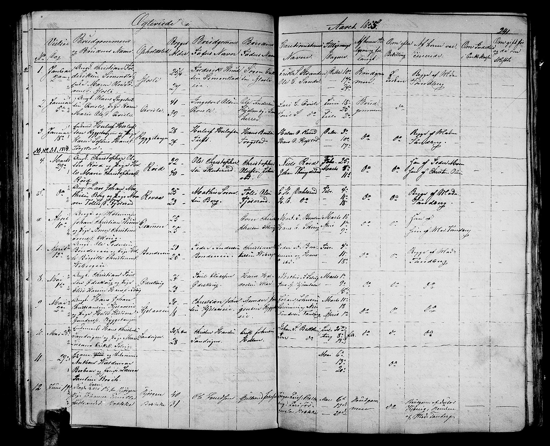 Sande Kirkebøker, AV/SAKO-A-53/G/Ga/L0002: Parish register (copy) no. 2, 1847-1863, p. 241